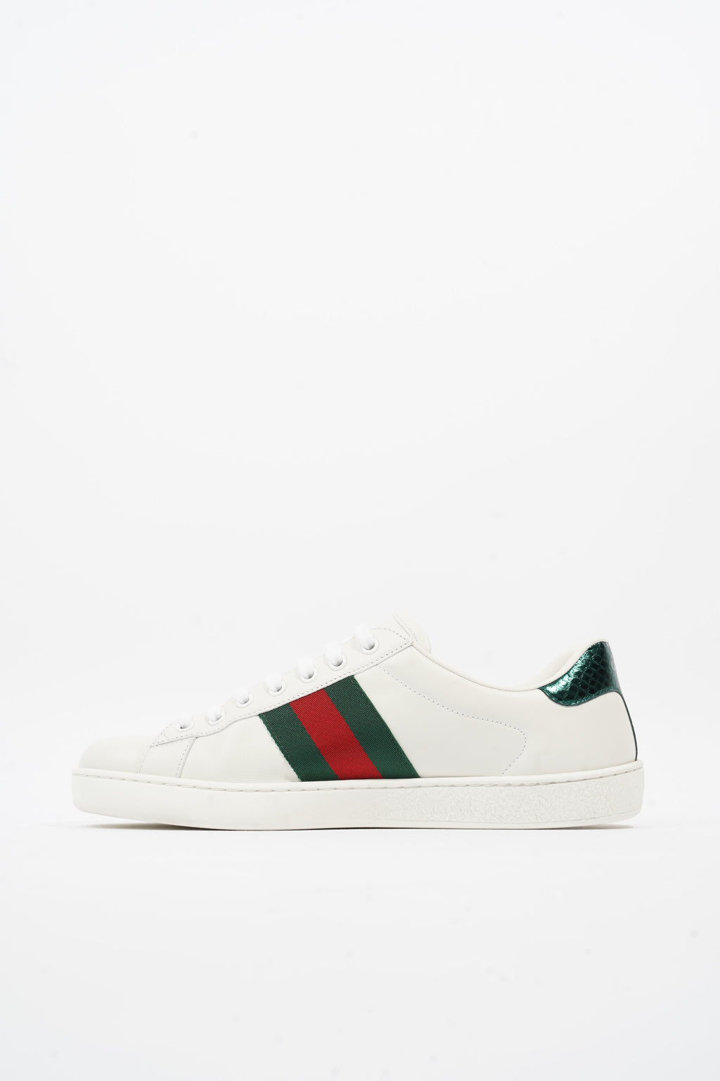 Gucci Ace Arg Snake White / Red / Green Leather EU 42.5 UK 8.5