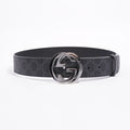 Gucci GG Supreme Belt Black Leather 80cm 32"