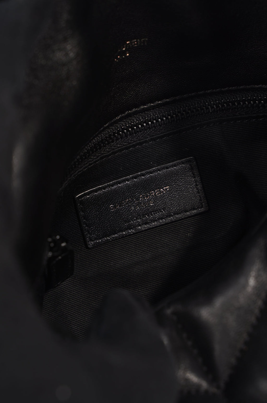 Saint Laurent Loulou Puffer Black Lambskin Leather Mini
