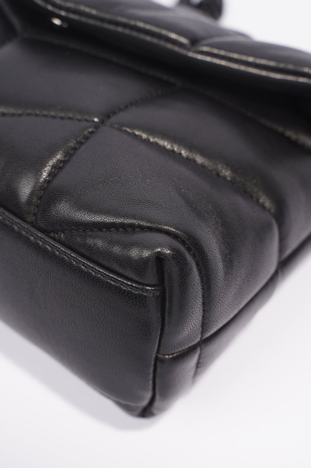 Saint Laurent Loulou Puffer Black Lambskin Leather Mini