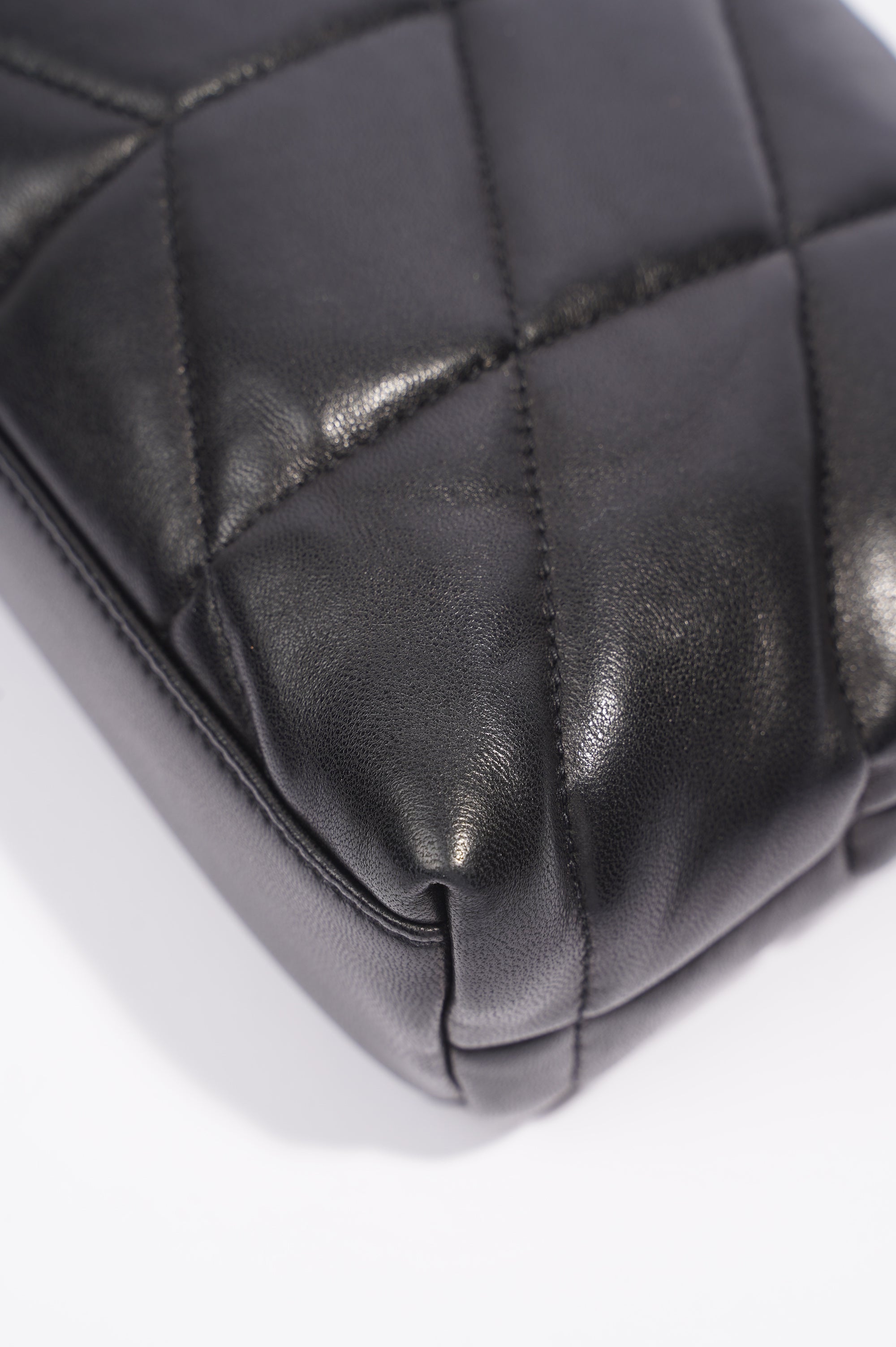 Saint Laurent Loulou Puffer Black Lambskin Leather Mini