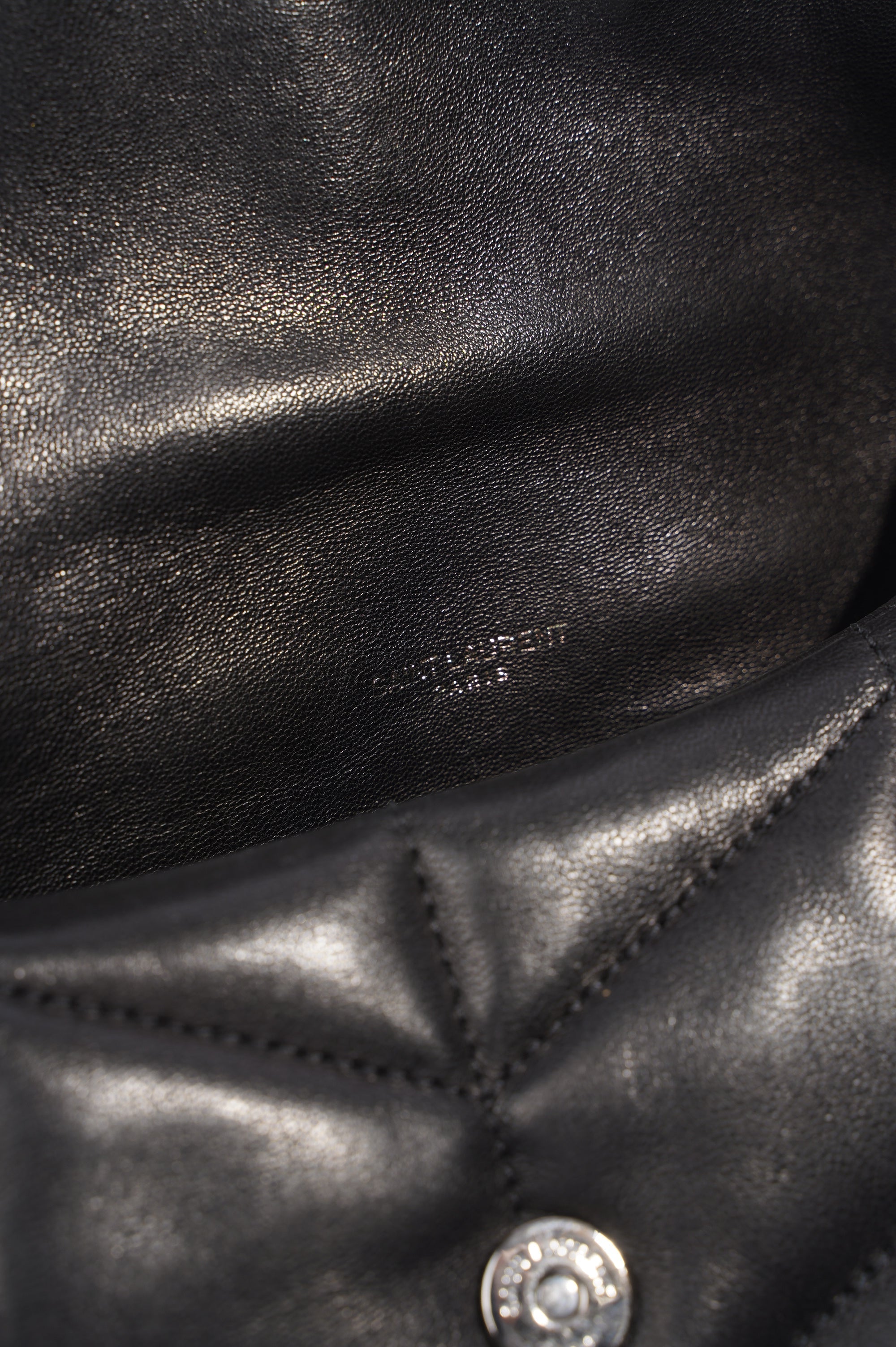 Saint Laurent Loulou Puffer Black Lambskin Leather Mini