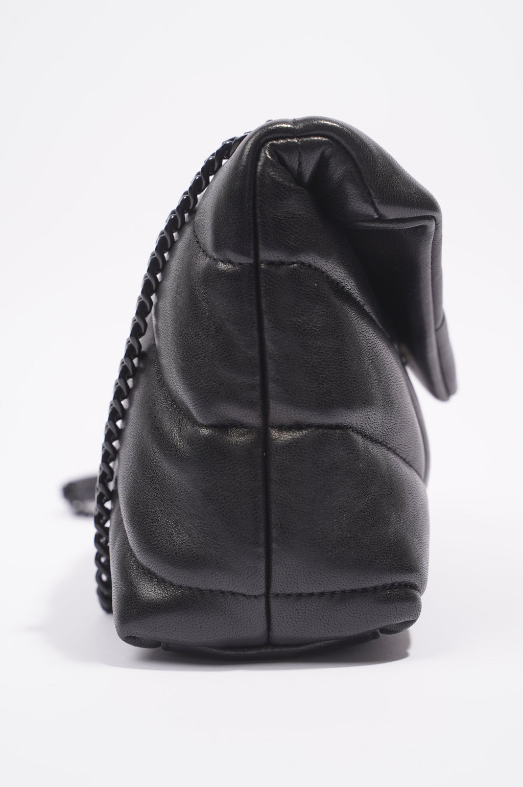 Saint Laurent Loulou Puffer Black Lambskin Leather Mini