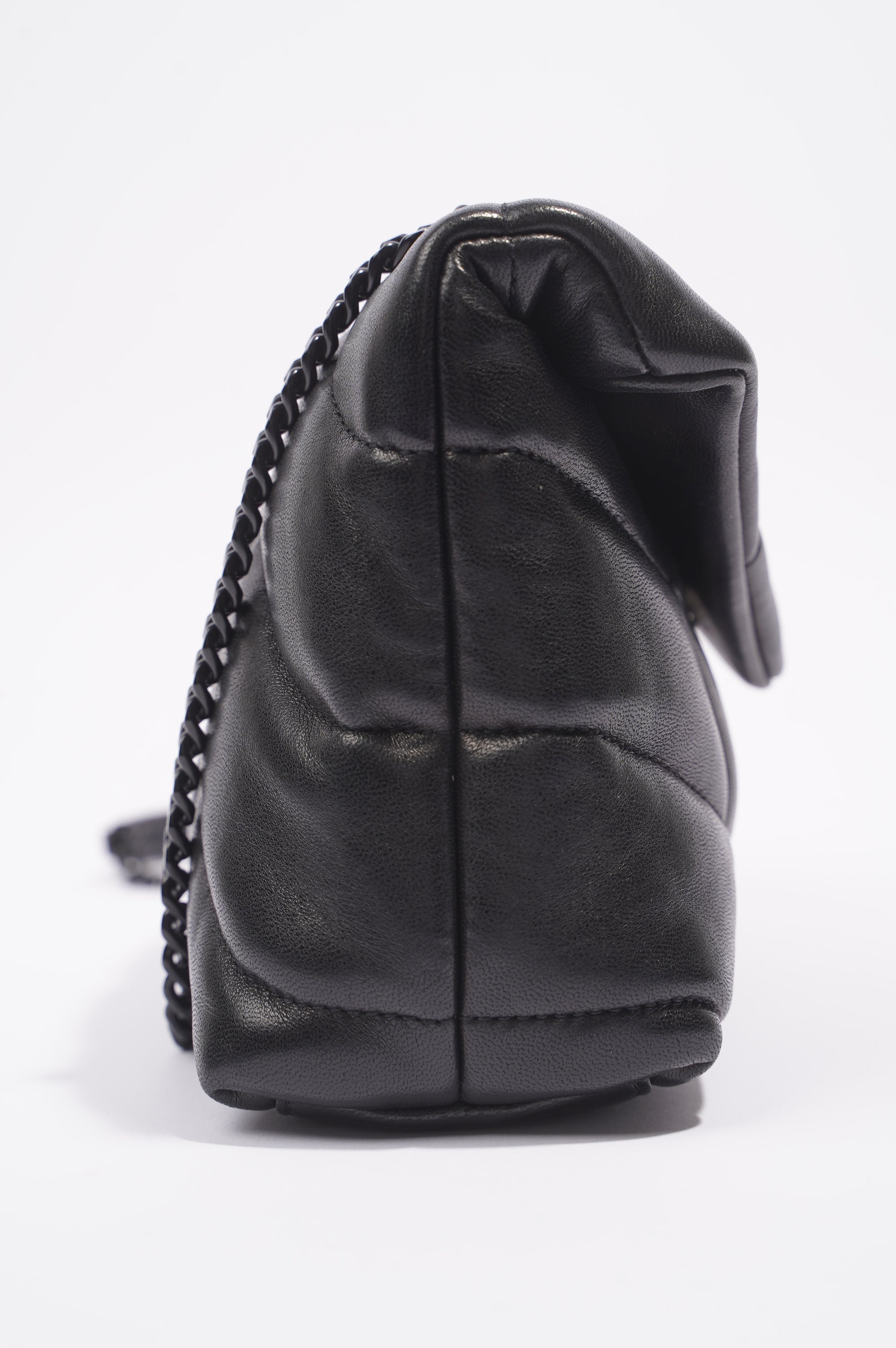 Saint Laurent Loulou Puffer Black Lambskin Leather Mini