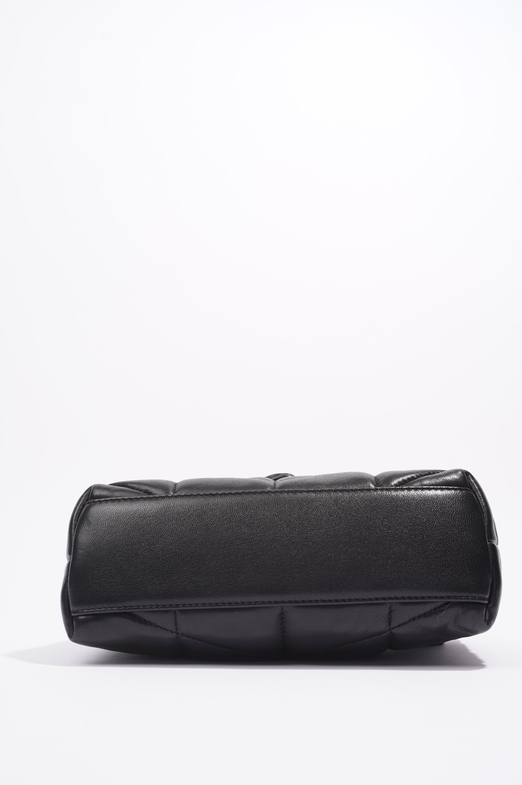 Saint Laurent Loulou Puffer Black Lambskin Leather Mini