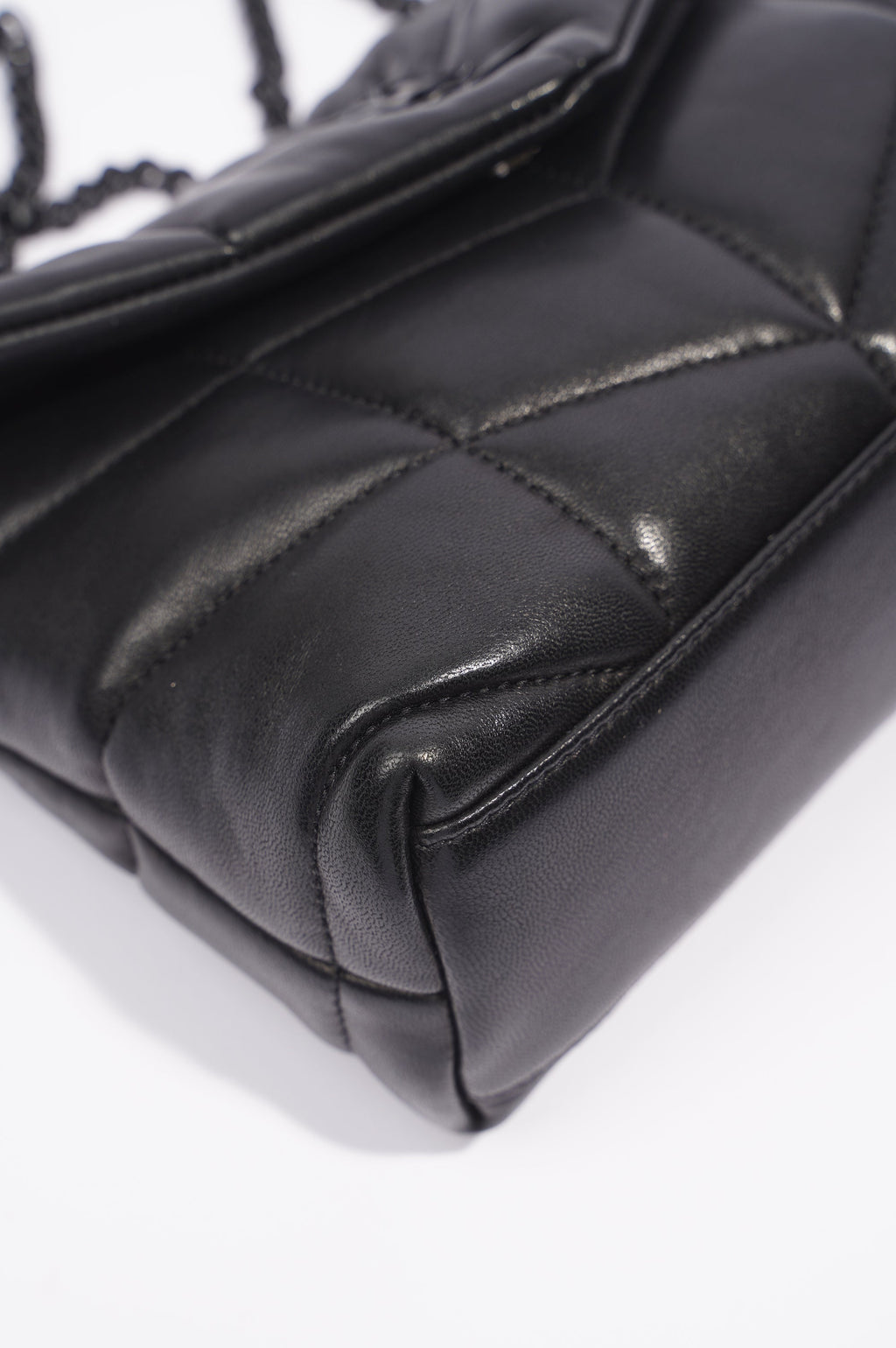Saint Laurent Loulou Puffer Black Lambskin Leather Mini