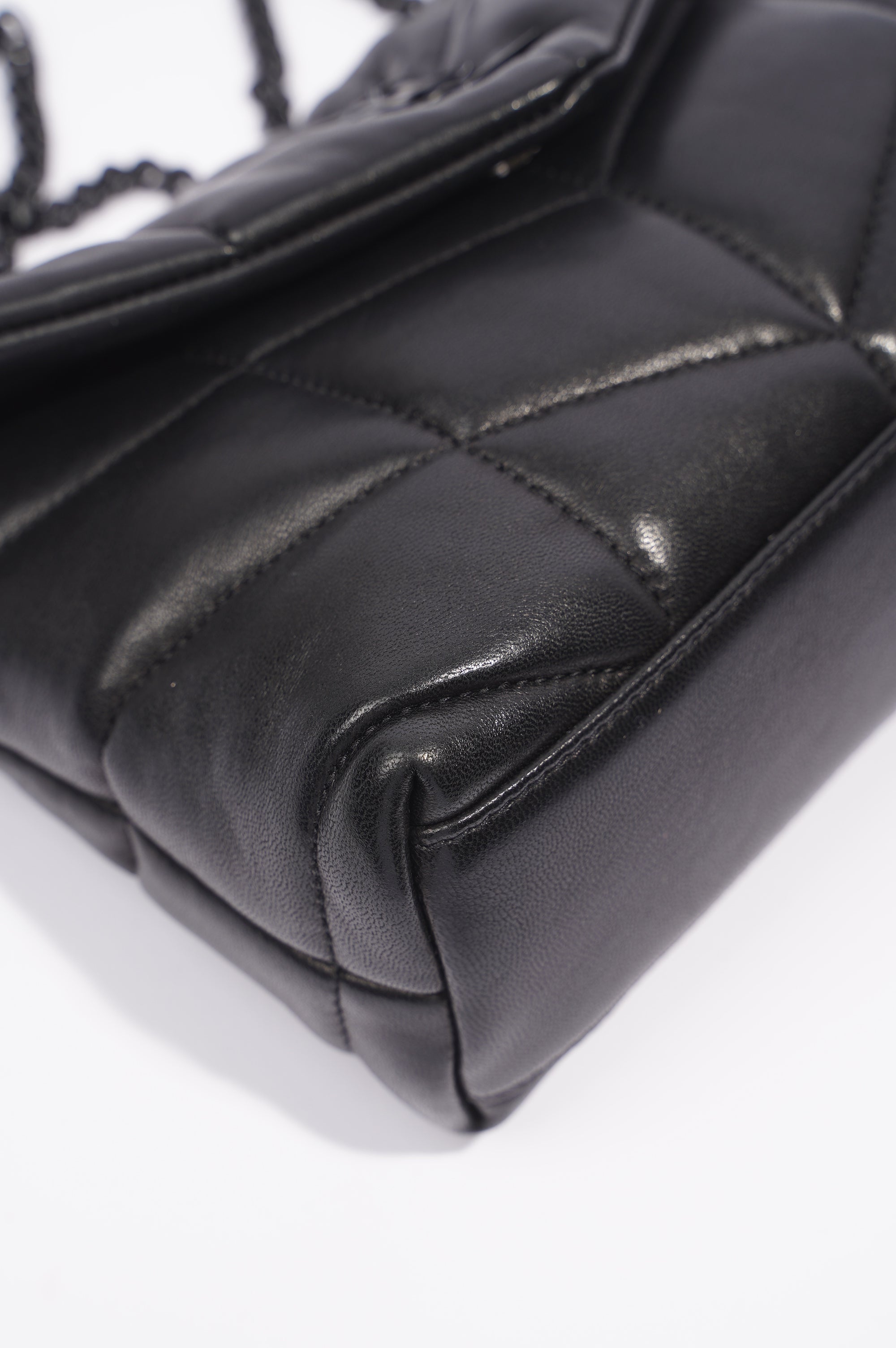 Saint Laurent Loulou Puffer Black Lambskin Leather Mini