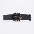 Gucci Supreme Belt With G Buckle Black Coated Canvas 75cm 30"