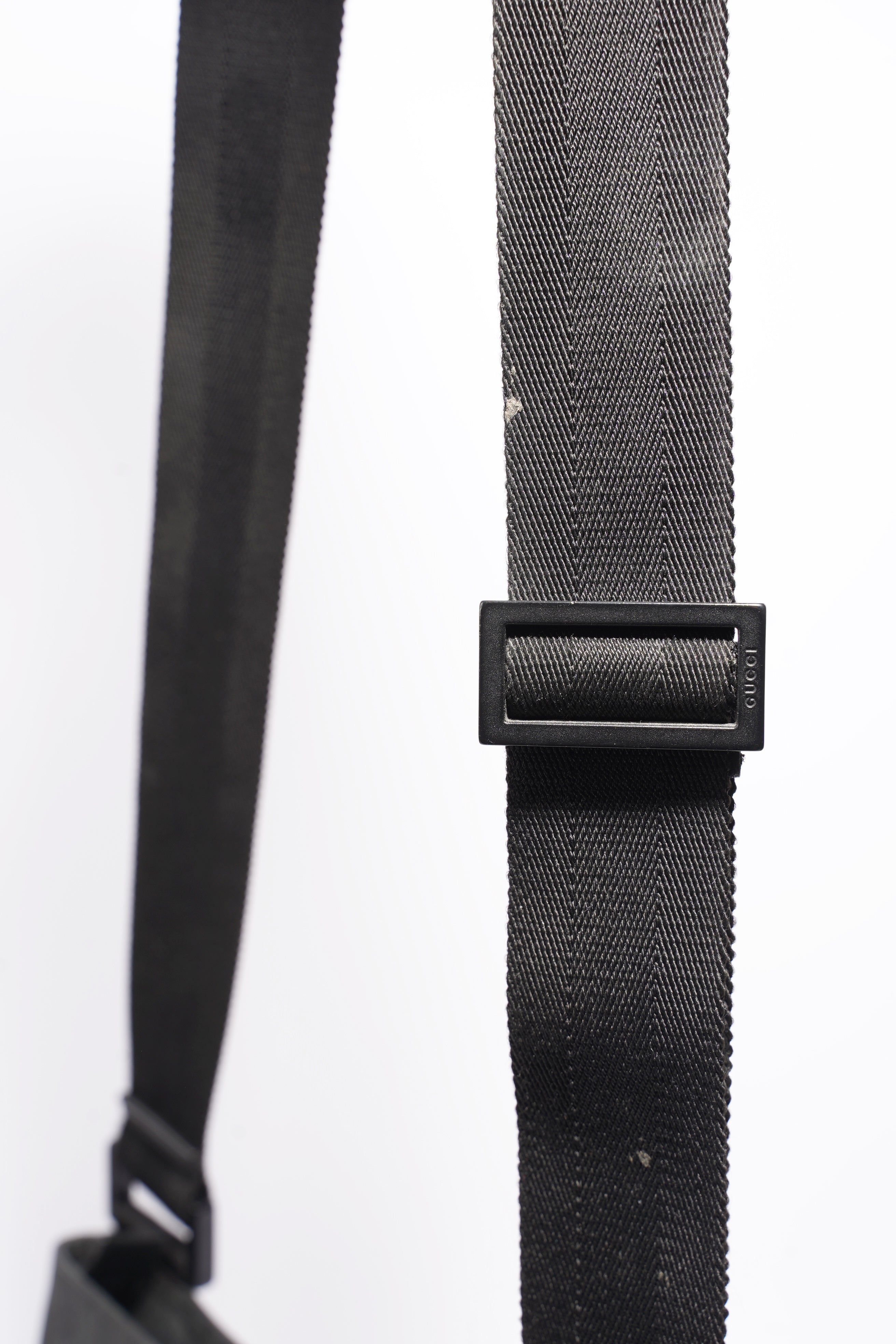Gucci GG Messenger Bag Black Coated Canvas