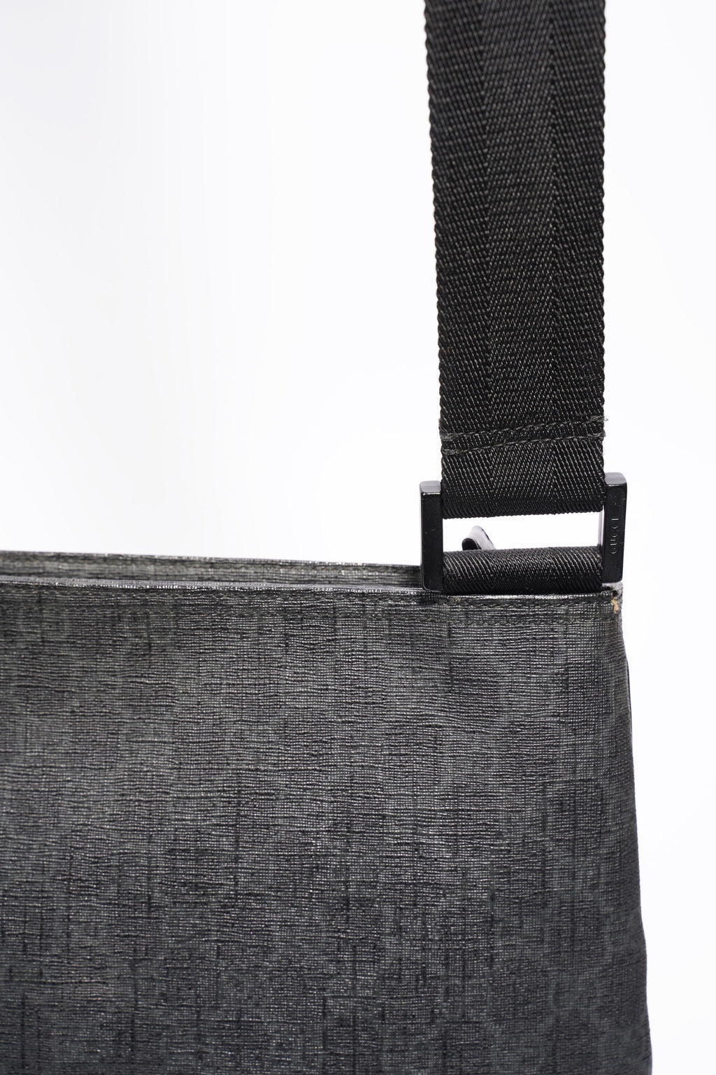 Gucci GG Messenger Bag Black Coated Canvas