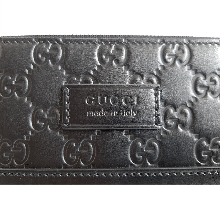 Gucci Guccissima Black Embossed GG Messenger Handbag