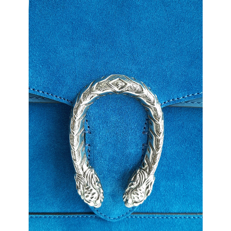 Gucci Dionysus Blue Suede Handbag