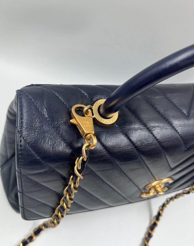 Chanel Chevron Quilted Coco Bag