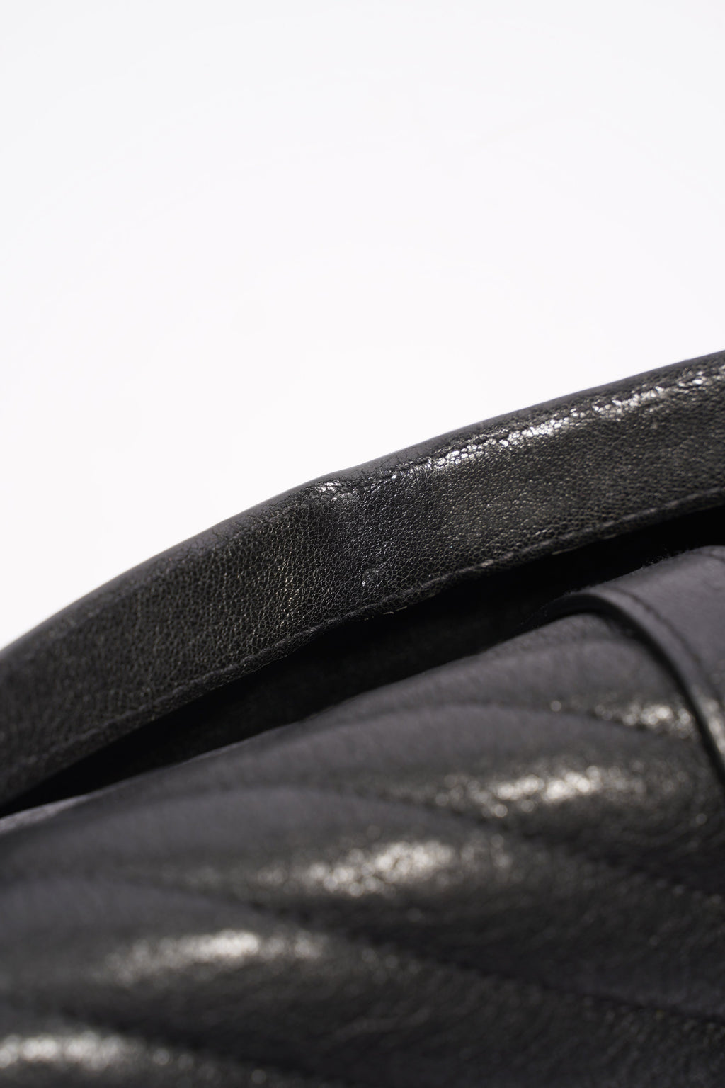 Saint Laurent College Quilted Bag Black Leather Large
