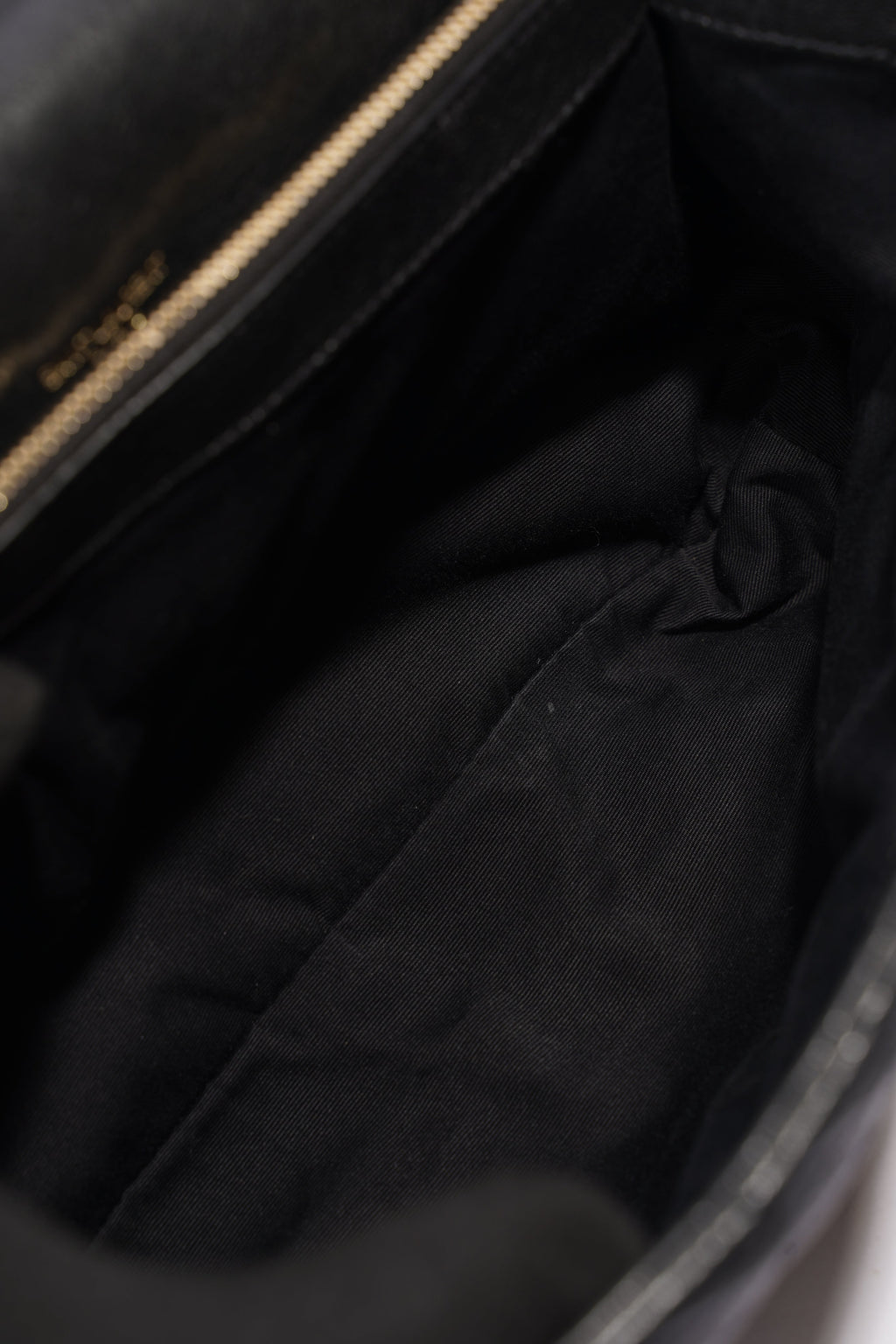 Saint Laurent College Quilted Bag Black Leather Large