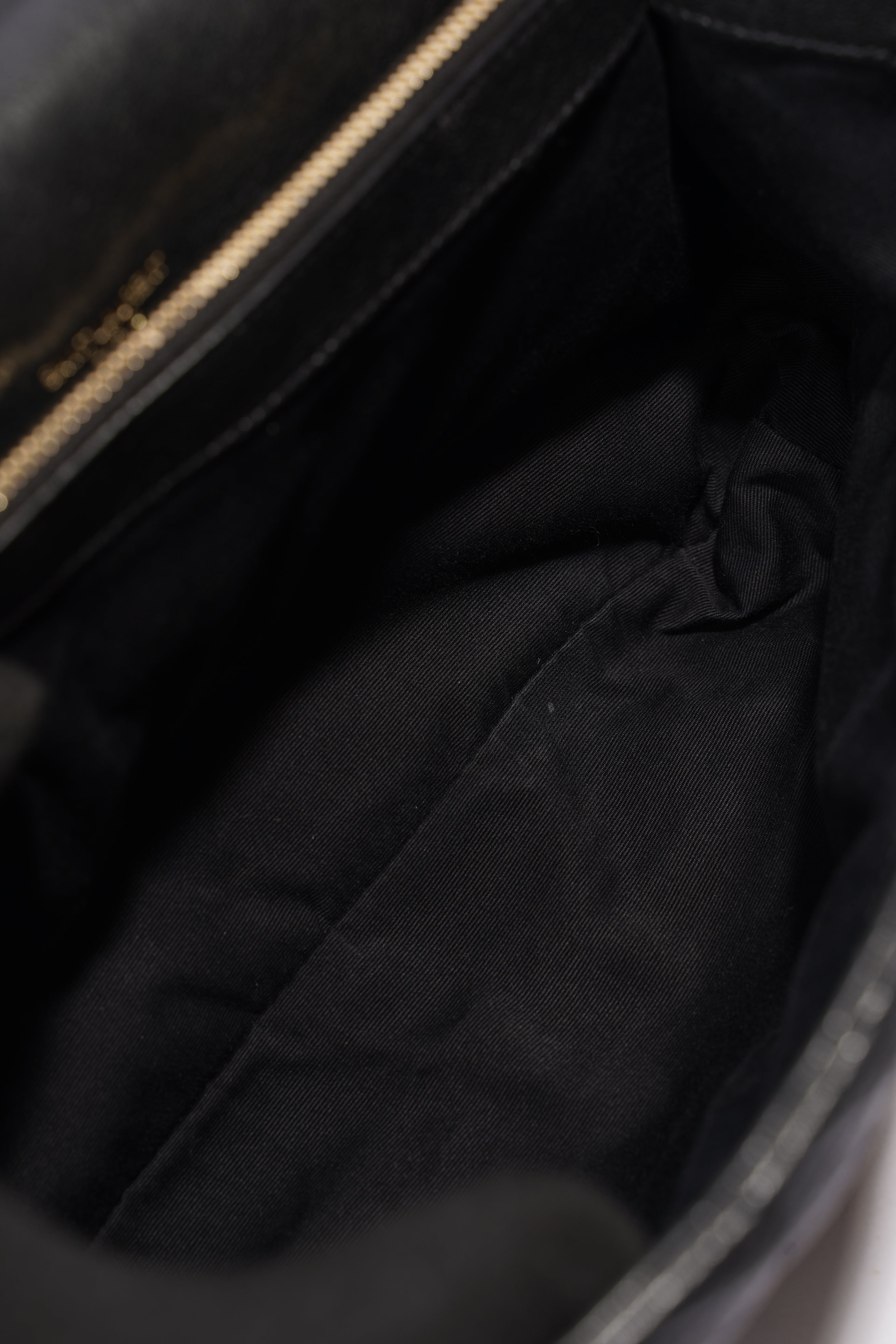 Saint Laurent College Quilted Bag Black Leather Large