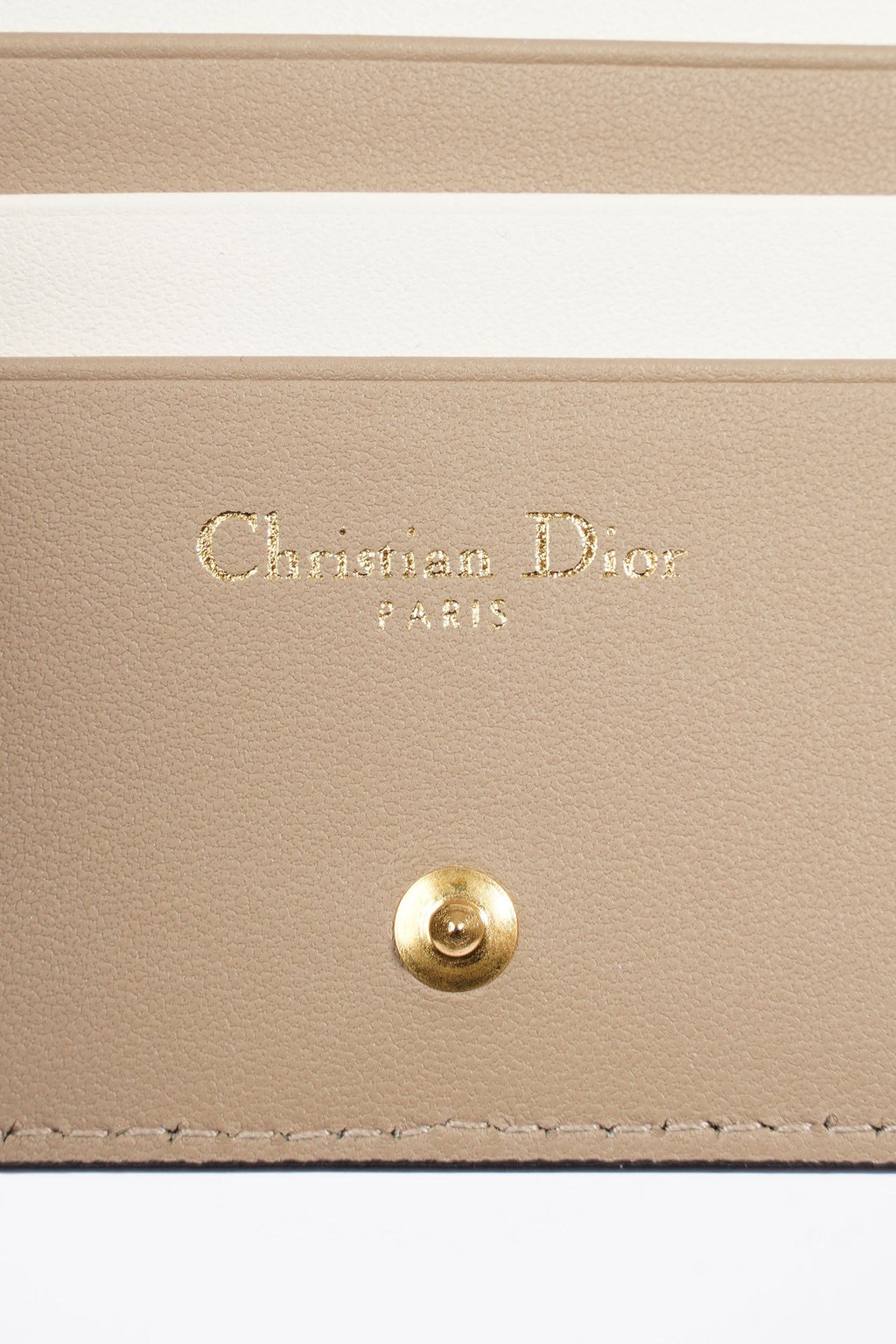 Christian Dior Caro Wallet Small Black / Taupe Leather Small
