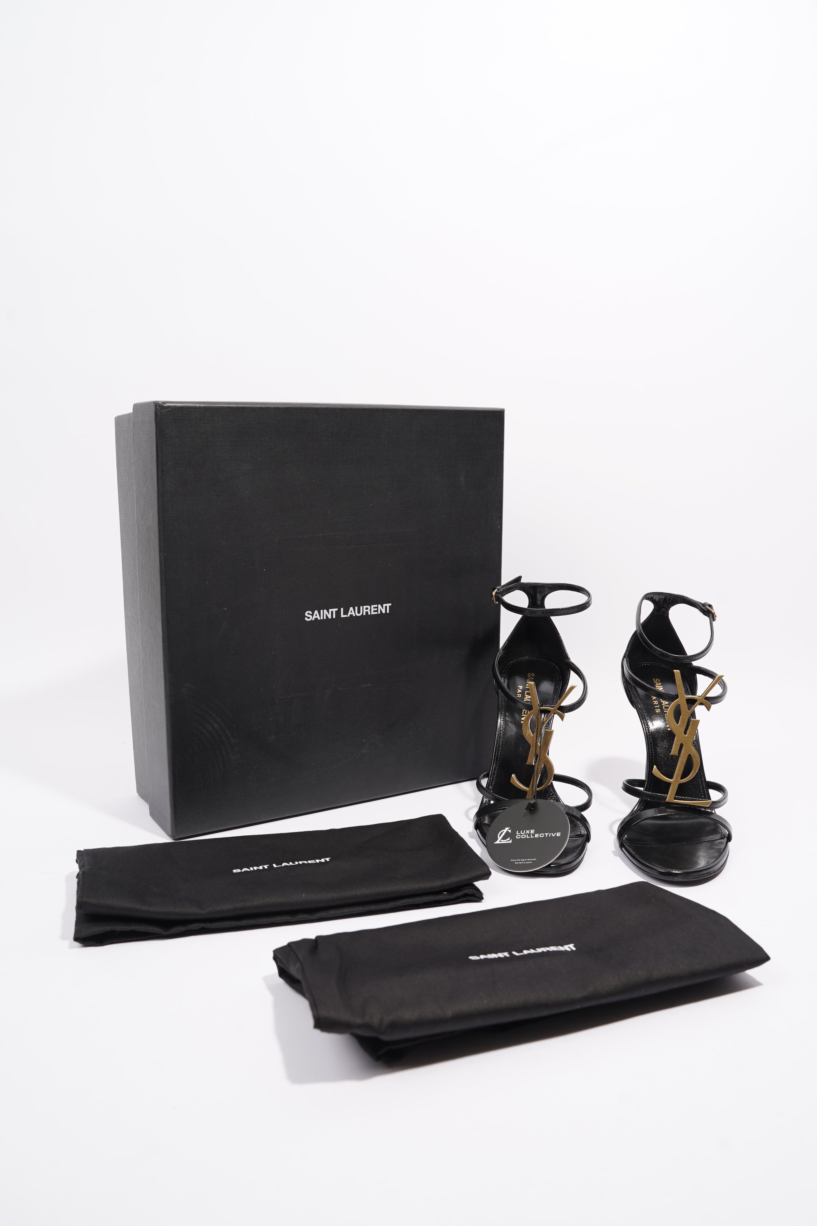 Saint Laurent Cassandra Black Leather EU 37 UK 4