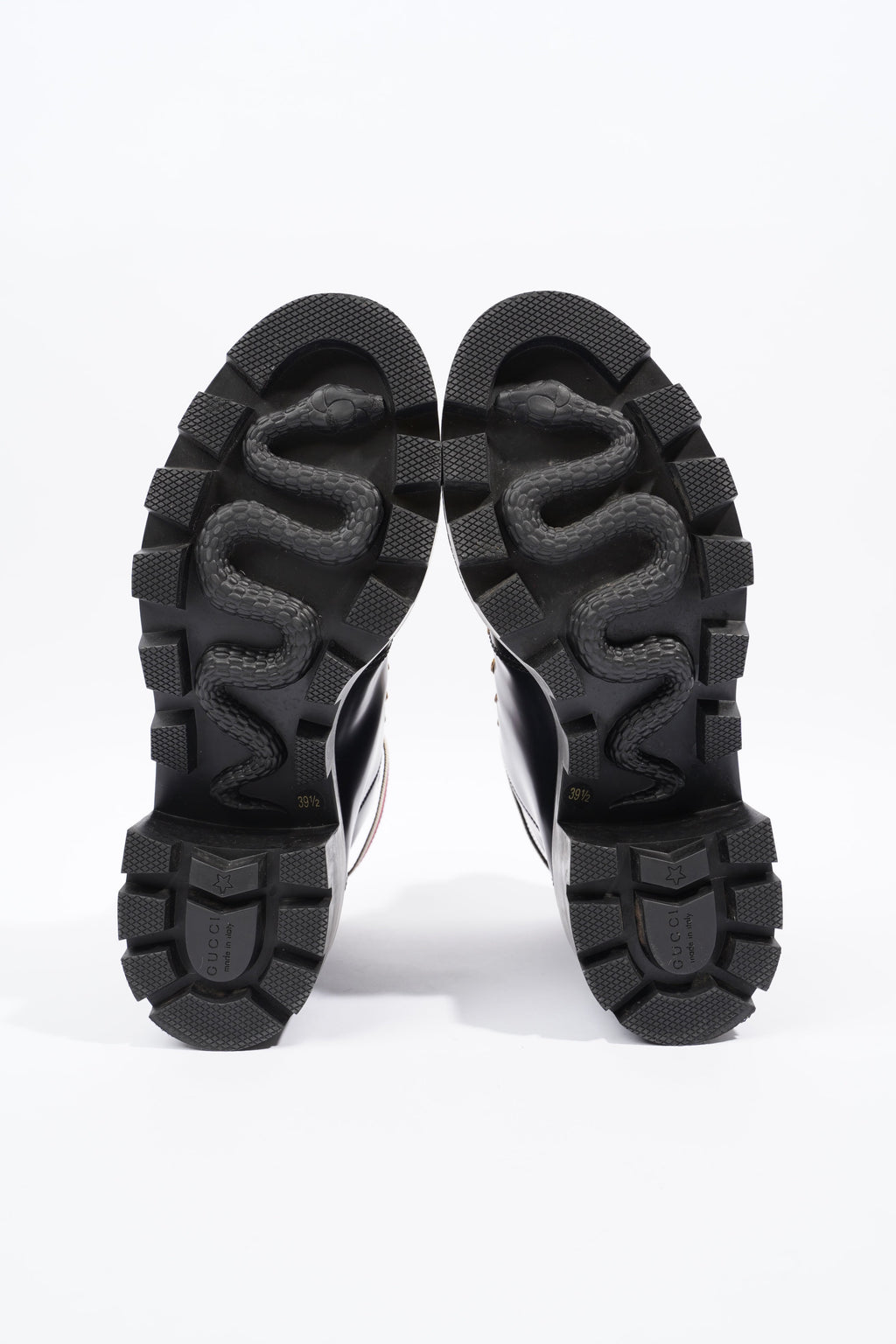 Gucci Sylvie Web Black / White Leather EU 39.5 UK 6.5