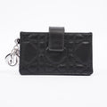Christian Dior Lady Dior 5-Gusset Card Holder Black Lambskin Leather