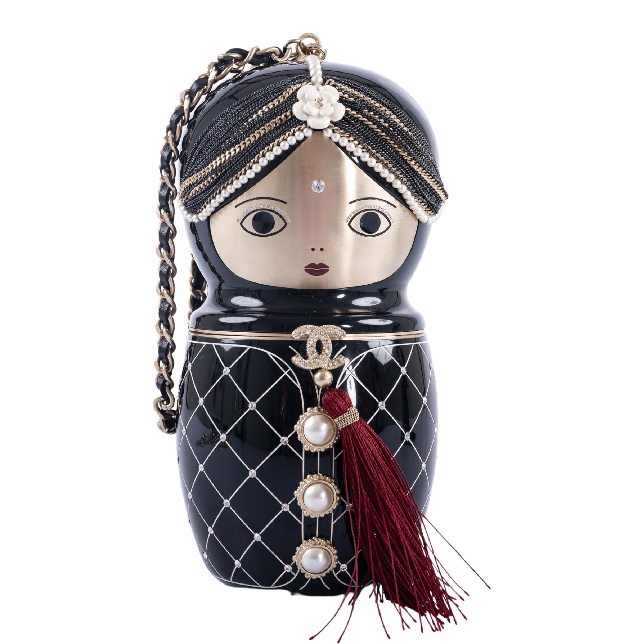 CHANEL Paris-Bombay Black Lucite Métiers d’Art Matryoshka Runway Bag