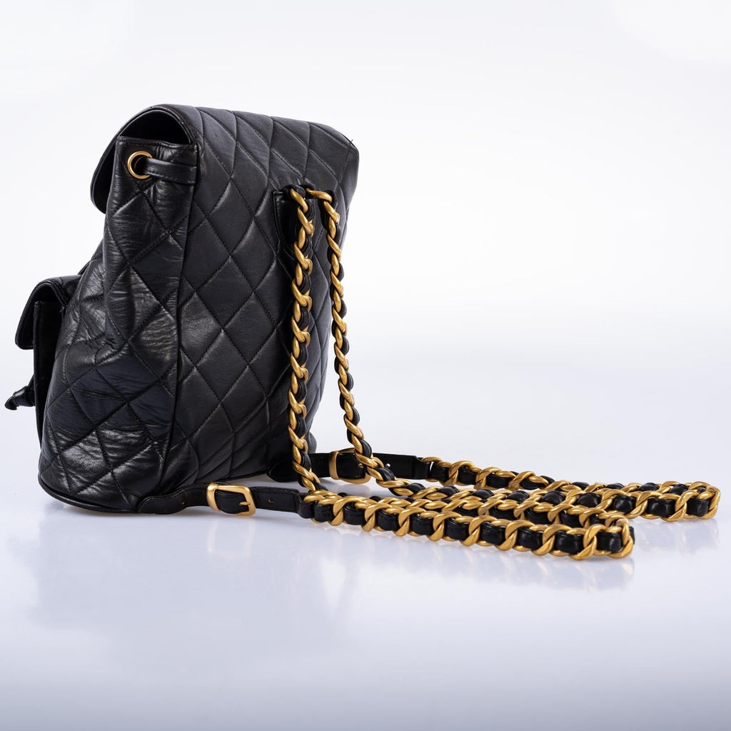 CHANEL Quilted Mini Duma Backpack Gold Hardware