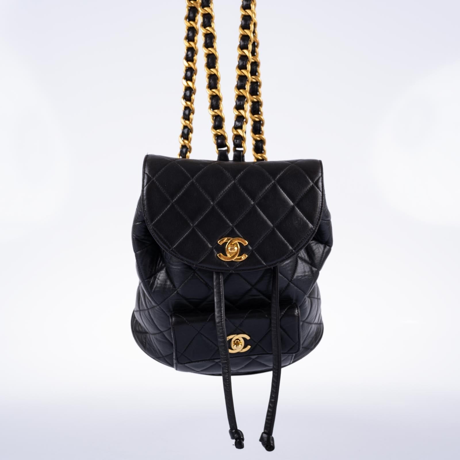 CHANEL Quilted Mini Duma Backpack Gold Hardware