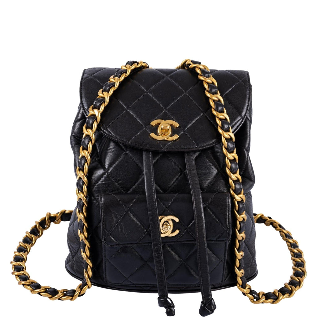 CHANEL Quilted Mini Duma Backpack Gold Hardware