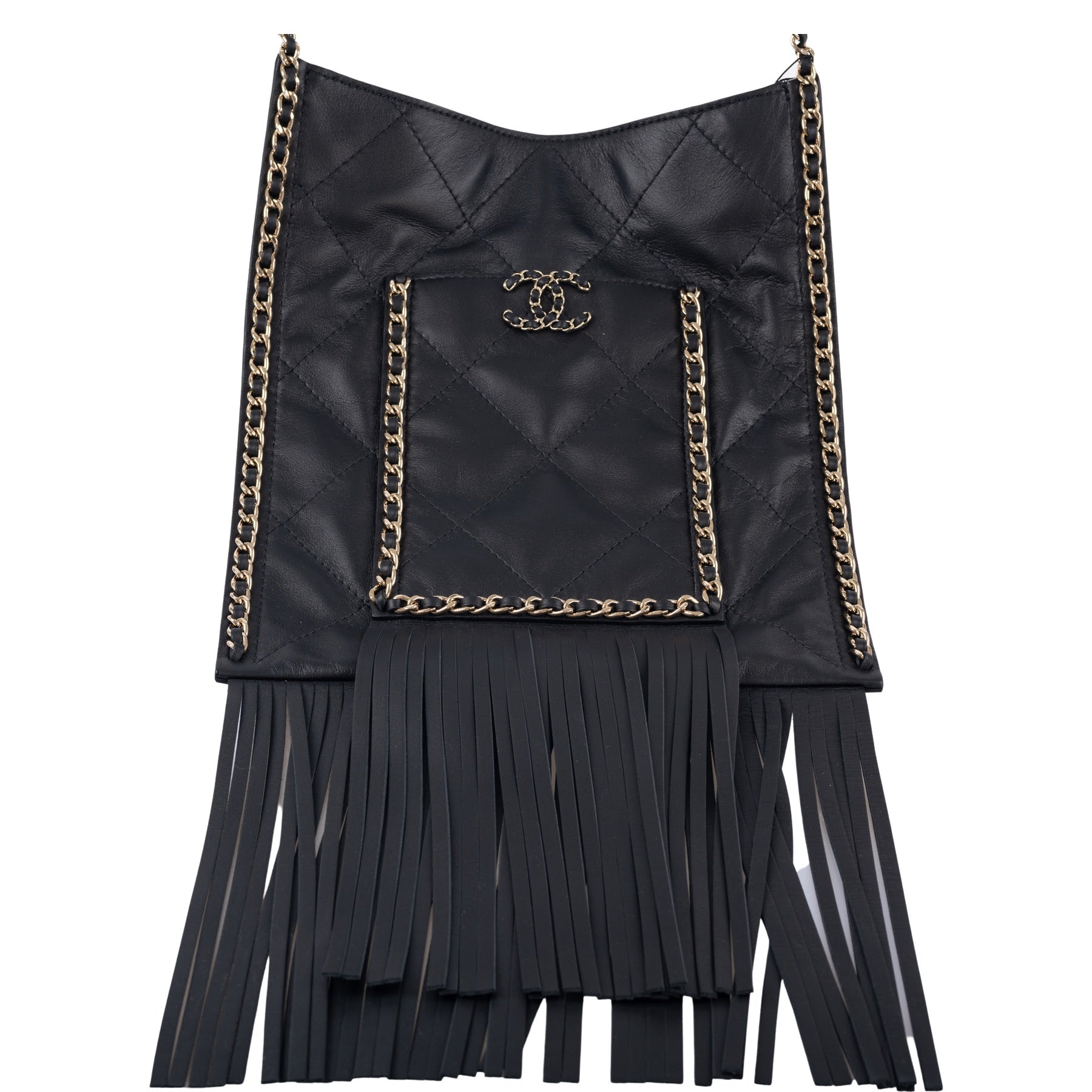 CHANEL Shopping Bag Fringe Crossbody 2022 Cruise