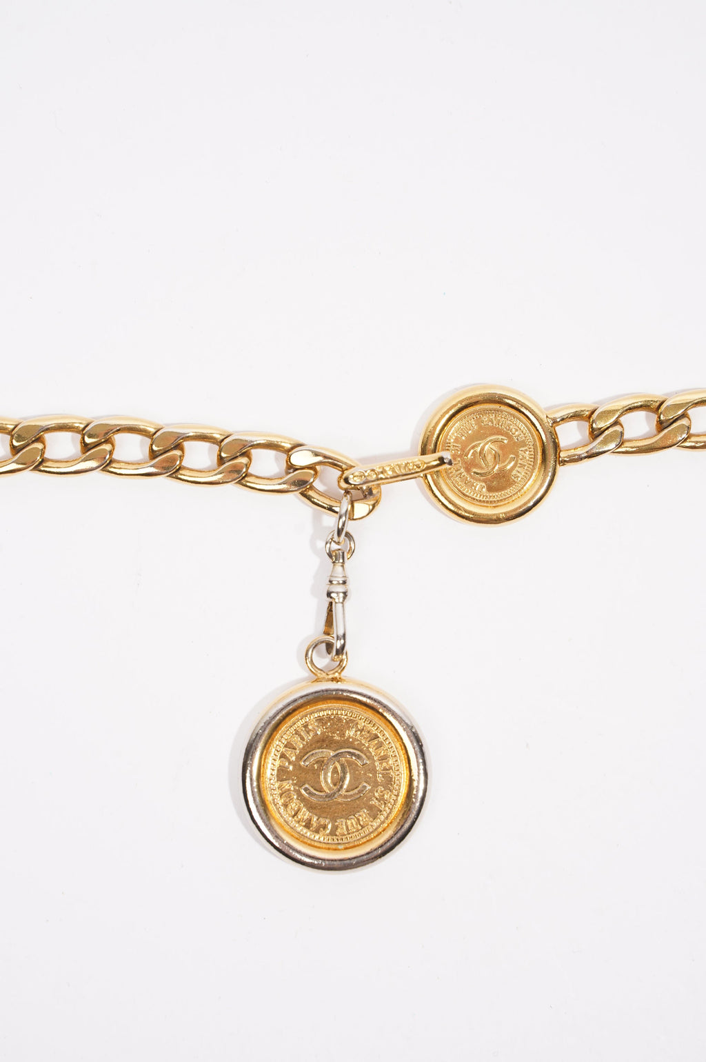 Chanel Vintage Medallion Belt Gold Base Metal