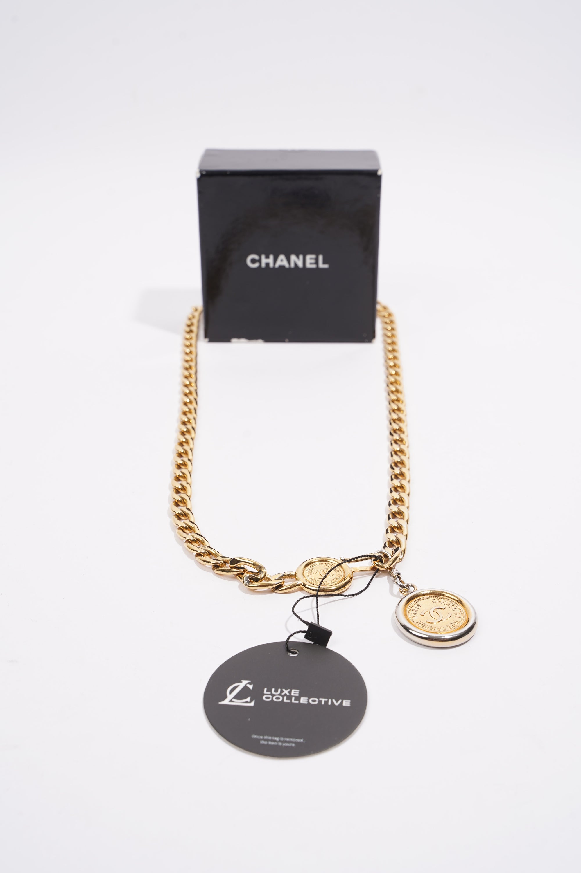 Chanel Vintage Medallion Belt Gold Base Metal