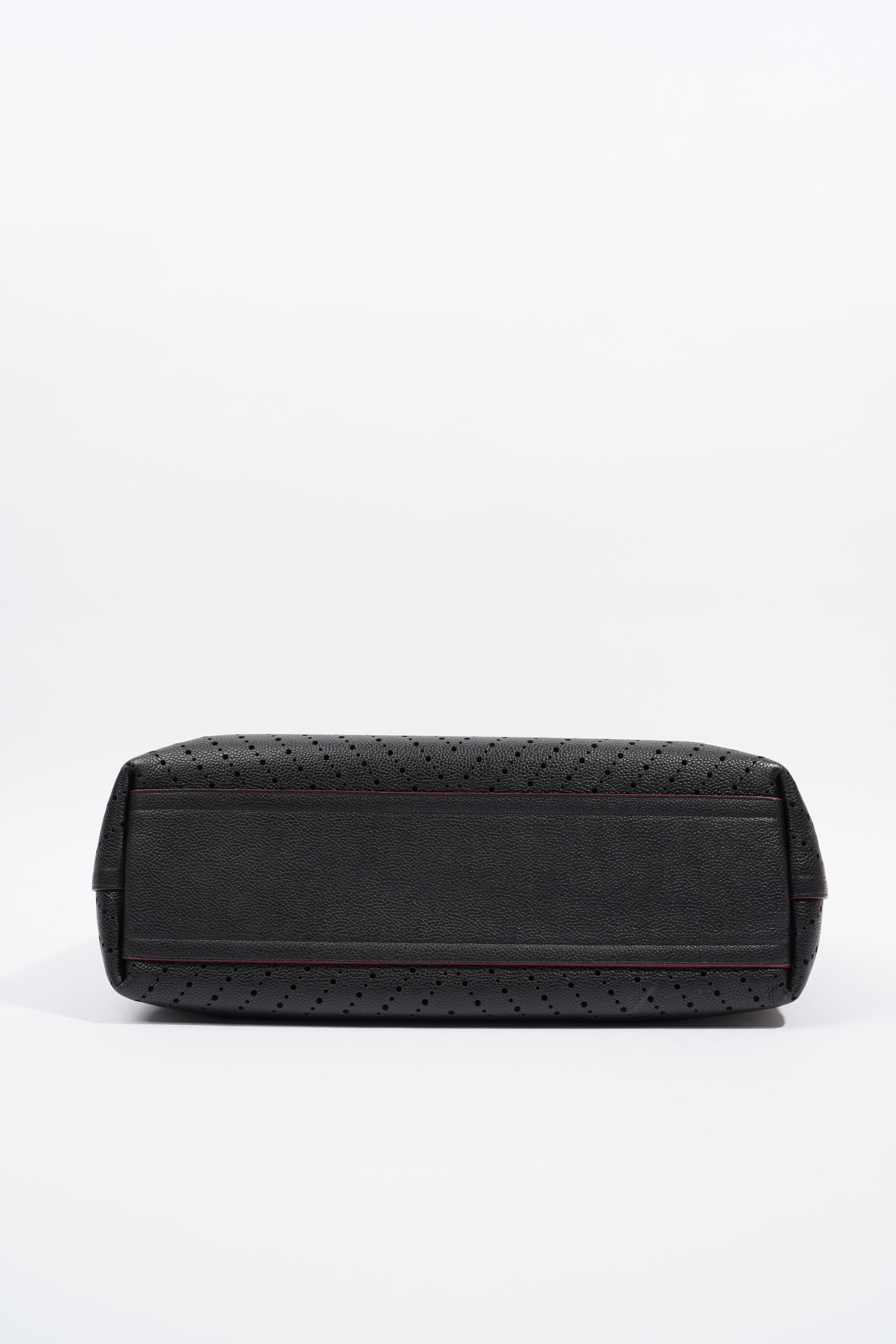 Chanel Shopping Tote Perforated Black Caviar Leather