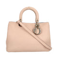 CHRISTIAN DIOR Leather Medium Diorissimo Tote Pink