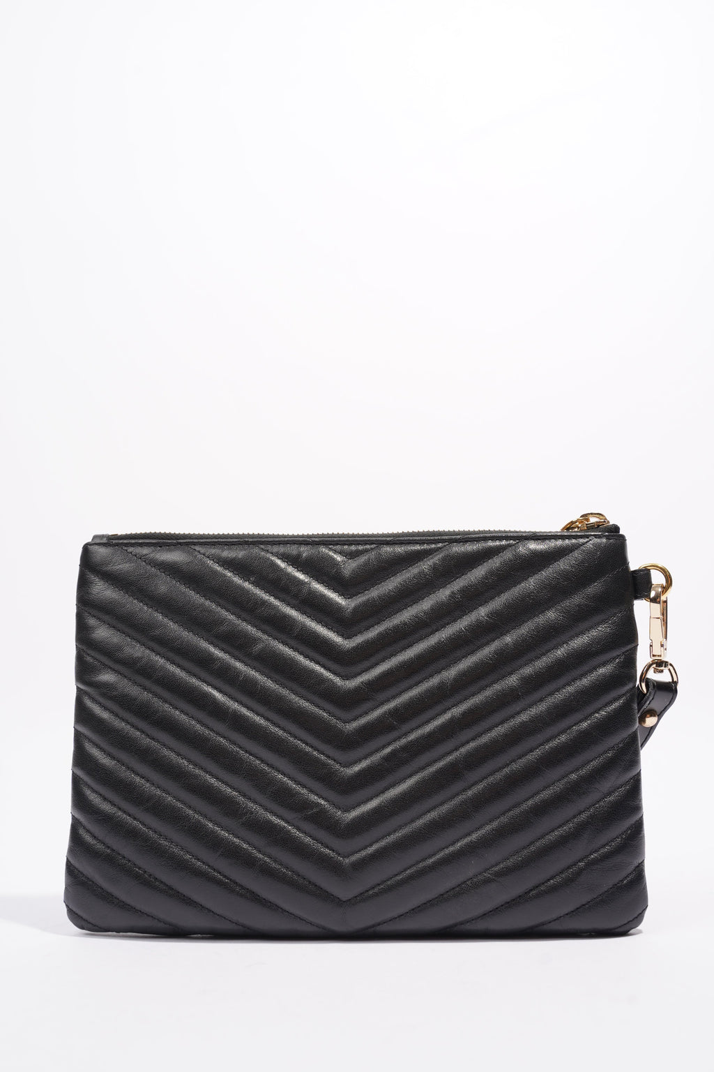 Saint Laurent Cassandre Pouch Black Leather