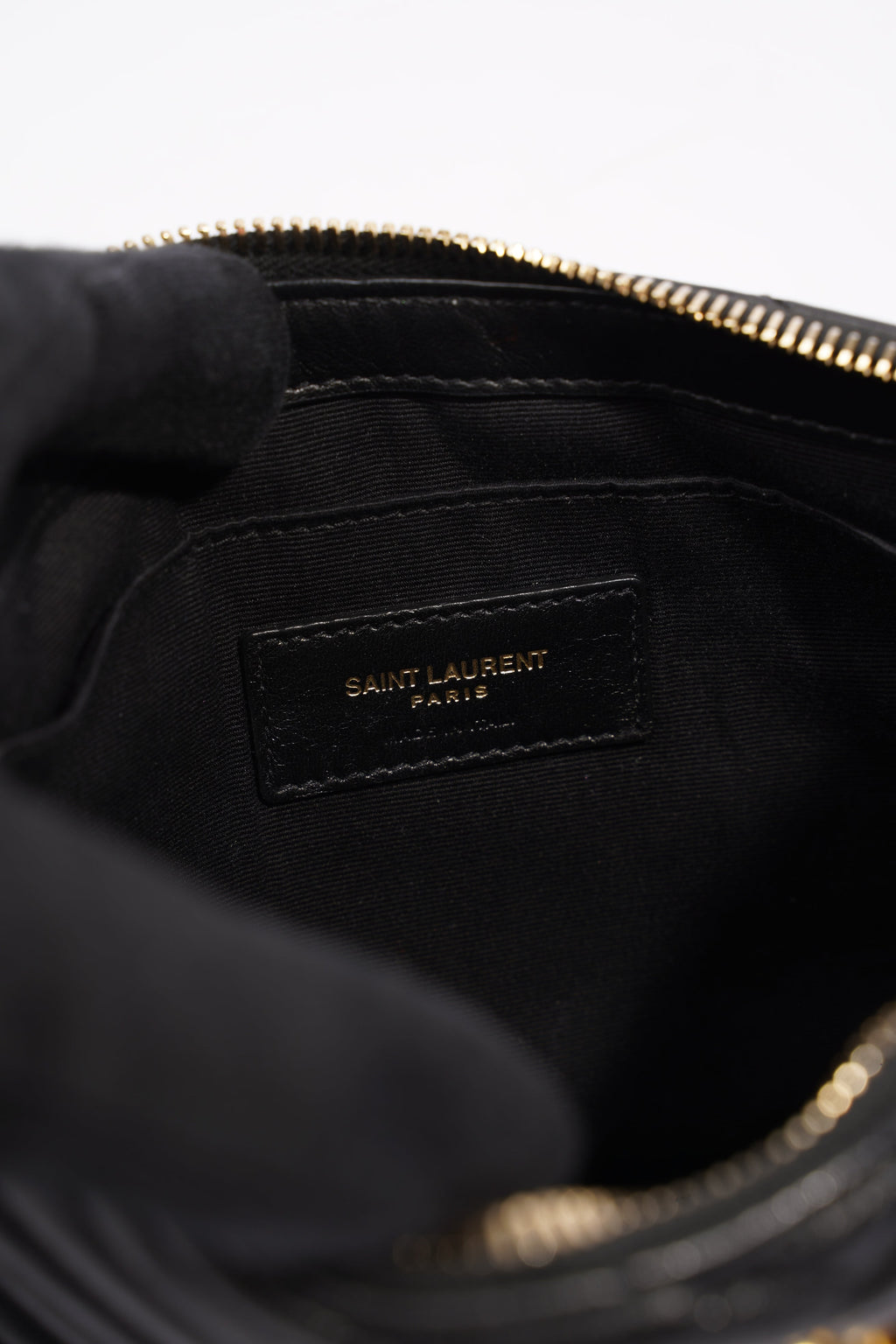 Saint Laurent Cassandre Pouch Black Leather