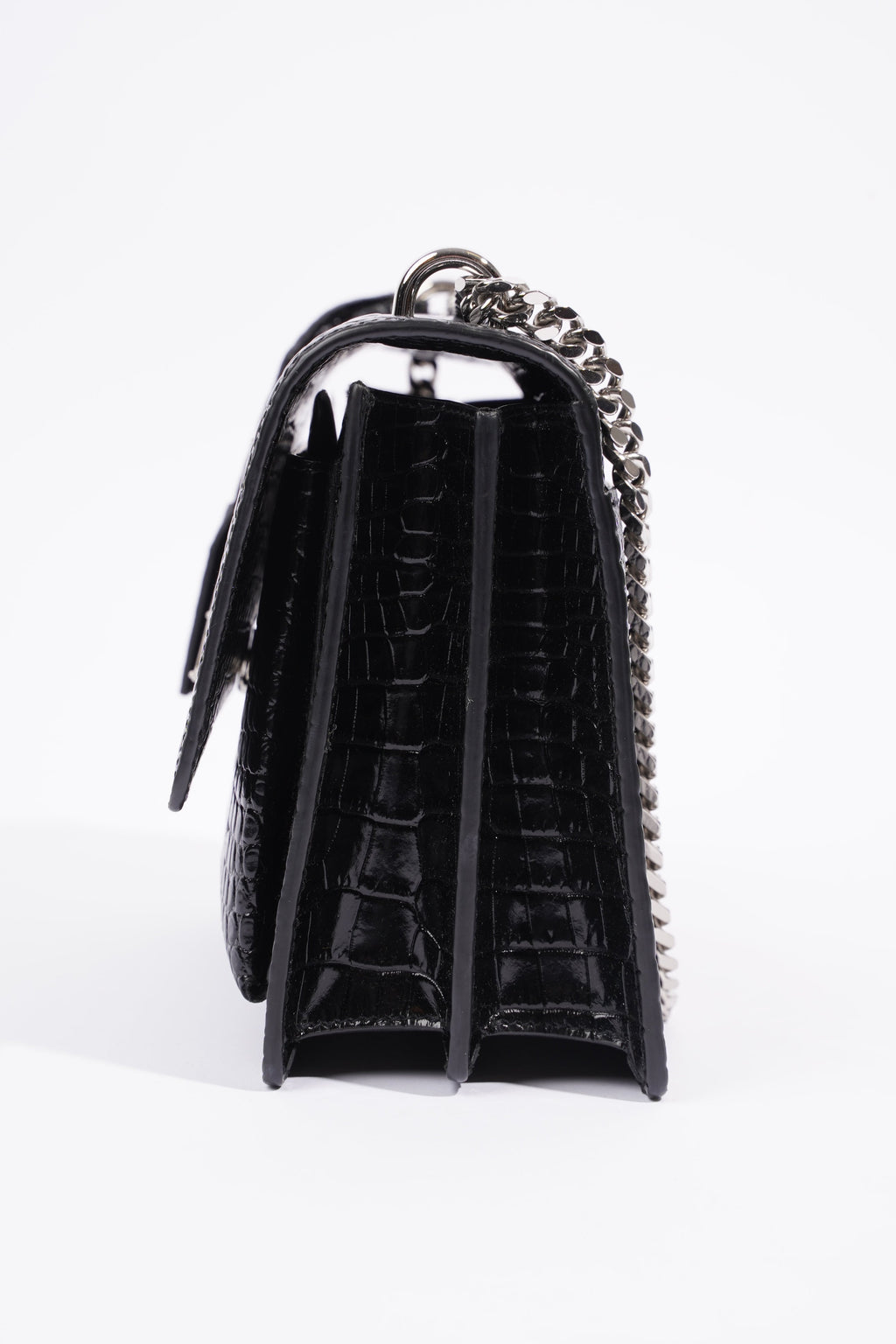 Saint Laurent Sunset Black Embossed Leather Medium