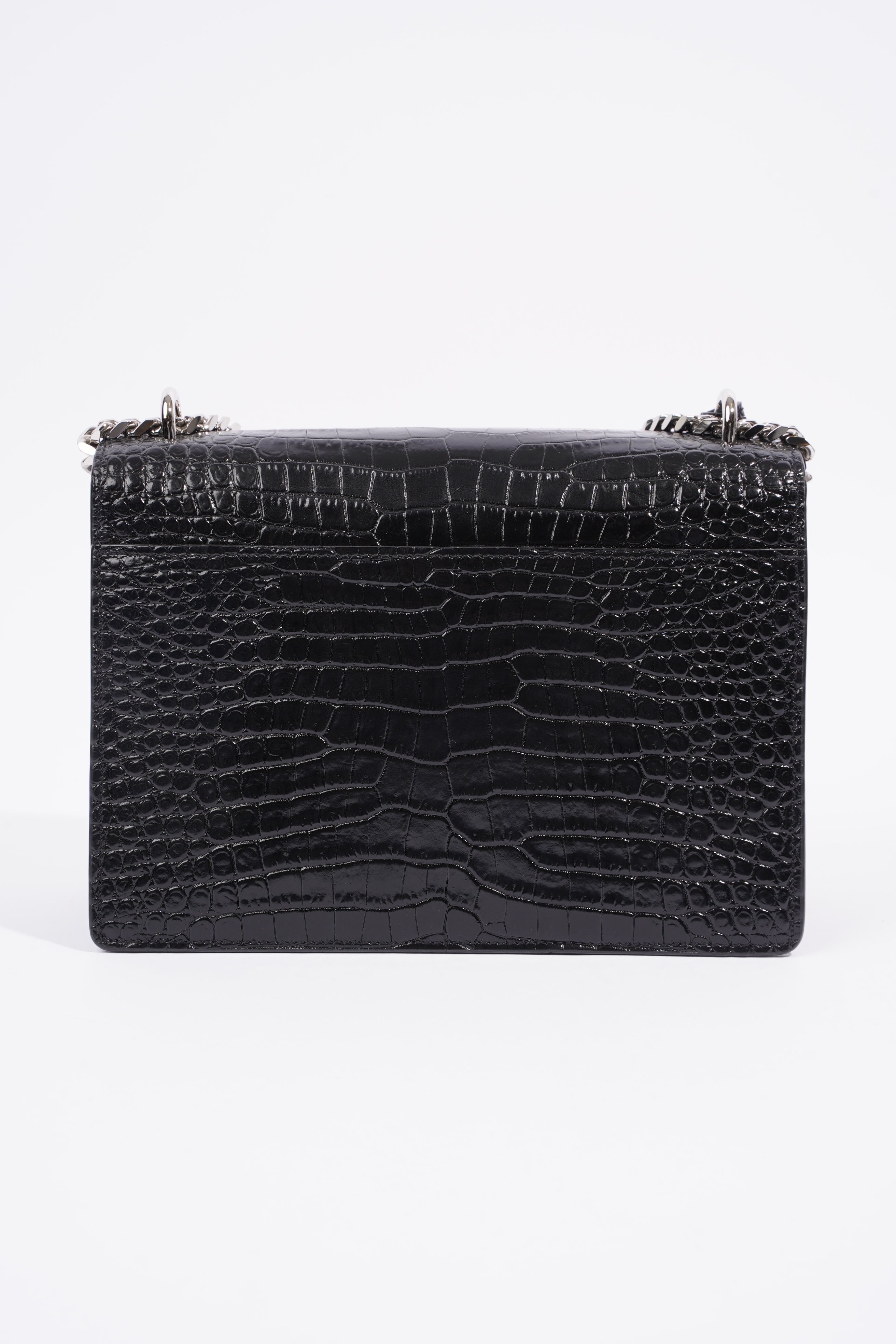 Saint Laurent Sunset Black Embossed Leather Medium