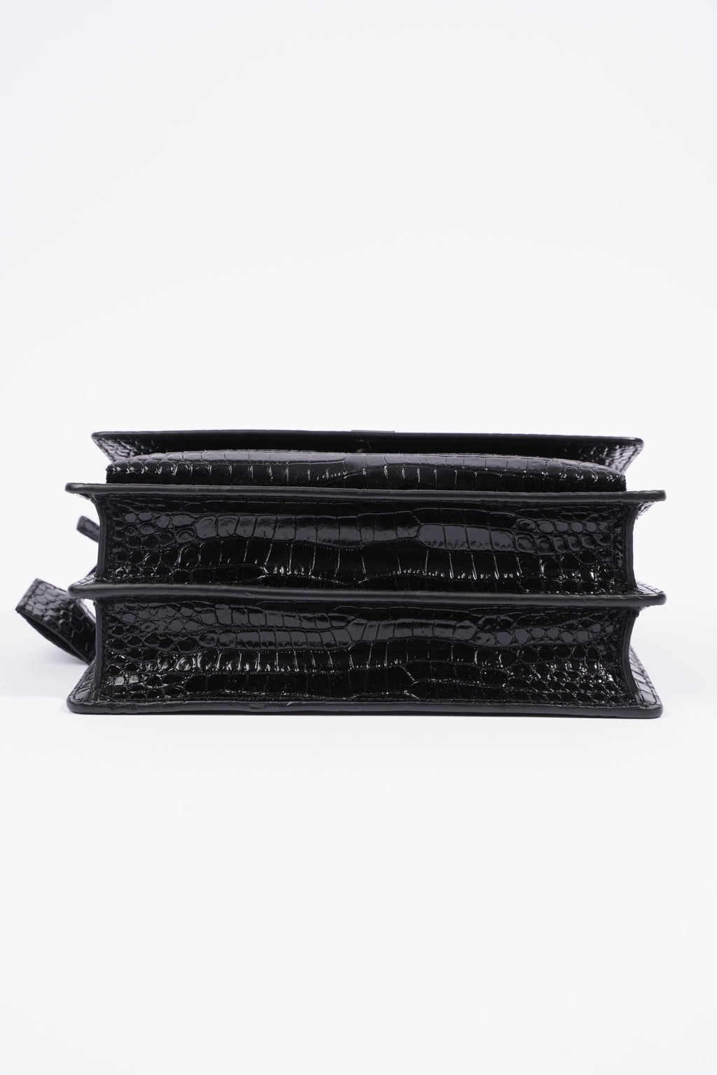 Saint Laurent Sunset Black Embossed Leather Medium
