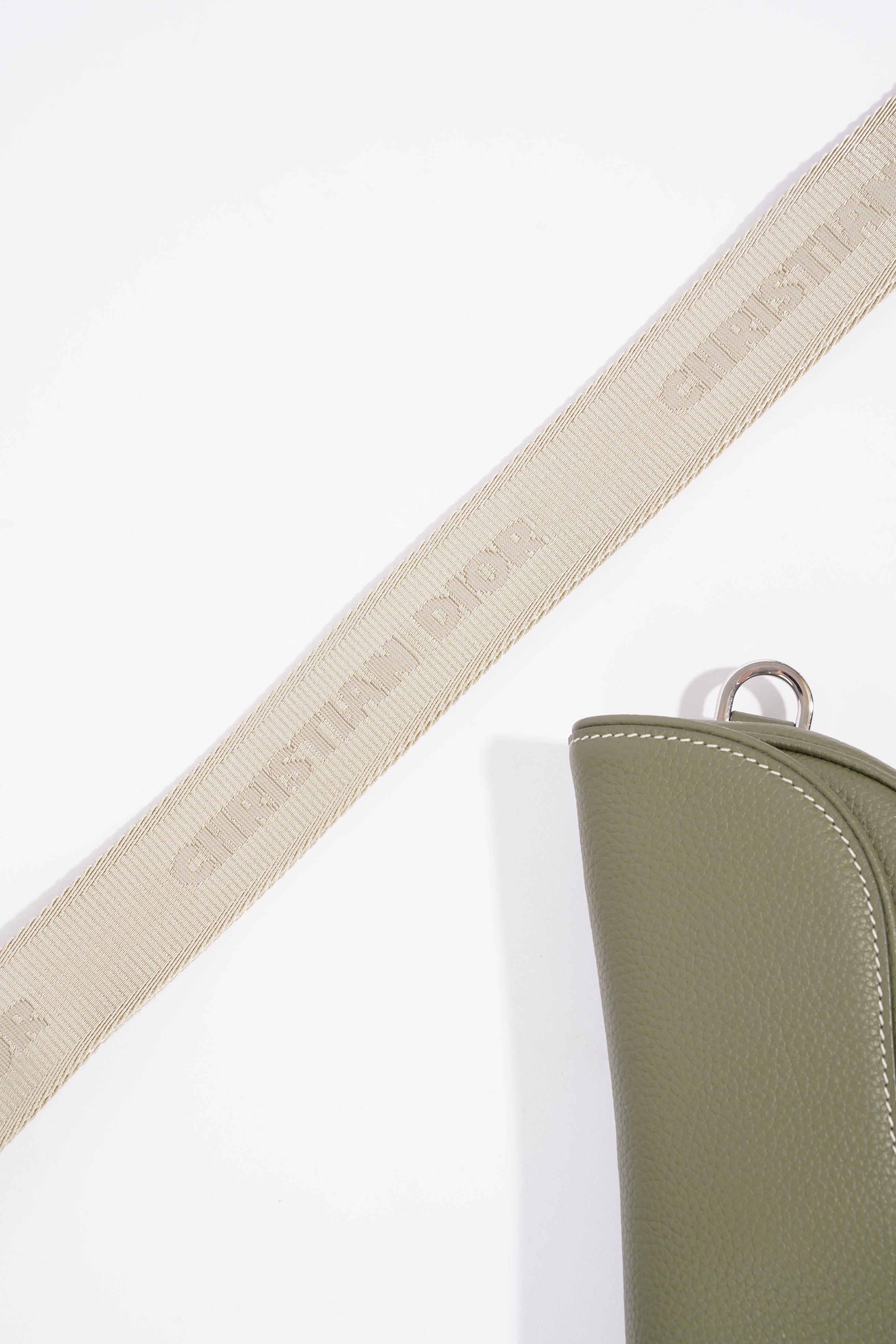 Christian Dior Saddle Bag Khaki Leather