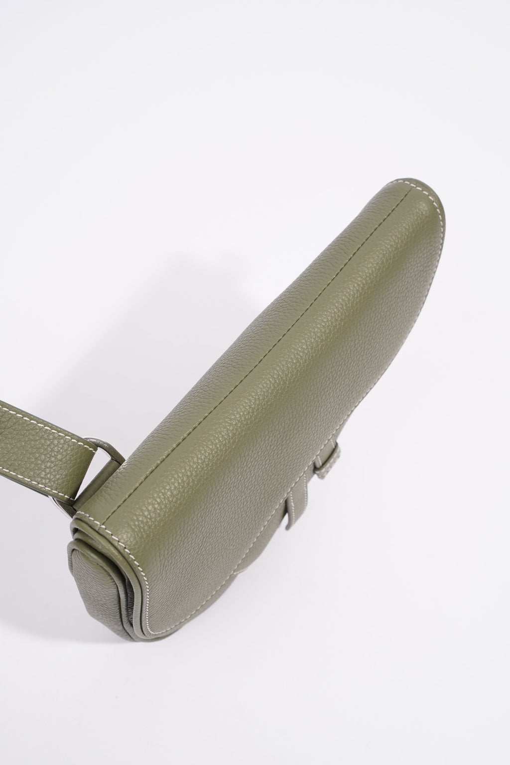 Christian Dior Saddle Bag Khaki Leather