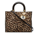 DIORLarge Leopard Print Pony Hair Lady  Satchel