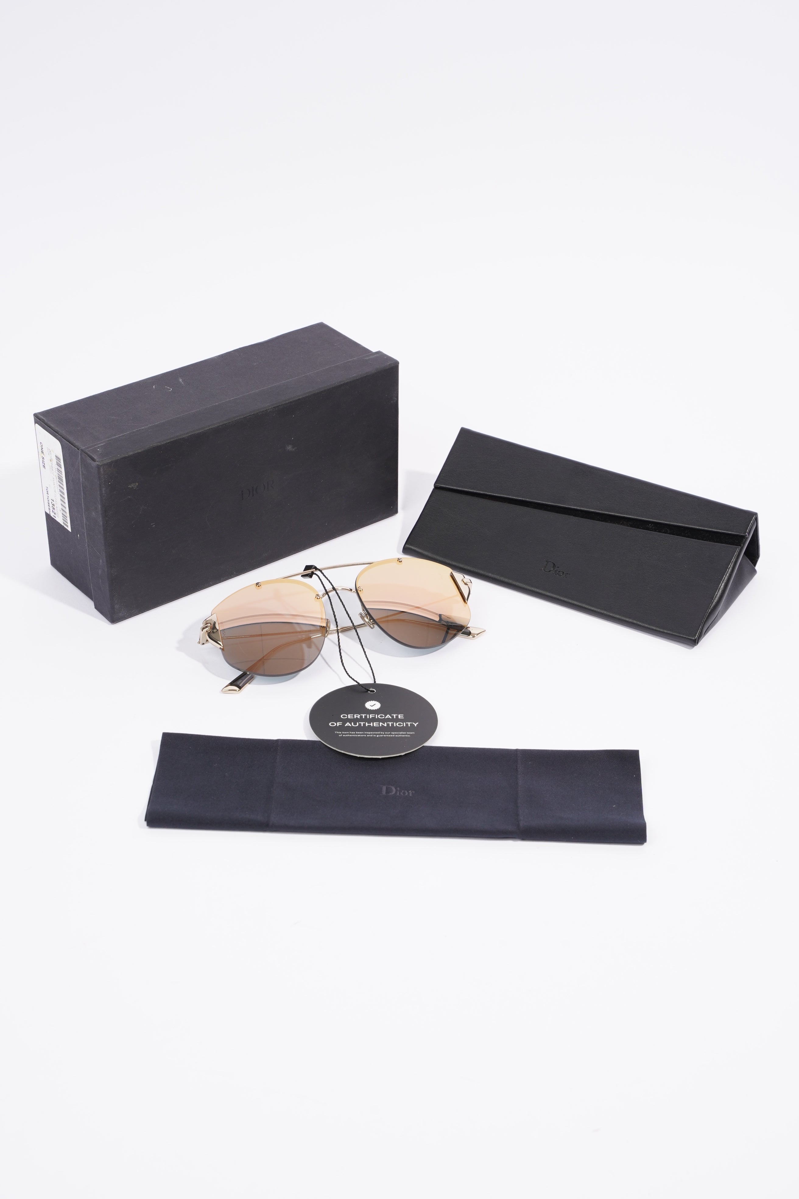Christian Dior Stronger Metallic Gold / Rose Gold Lense Base Metal 58mm 18mm