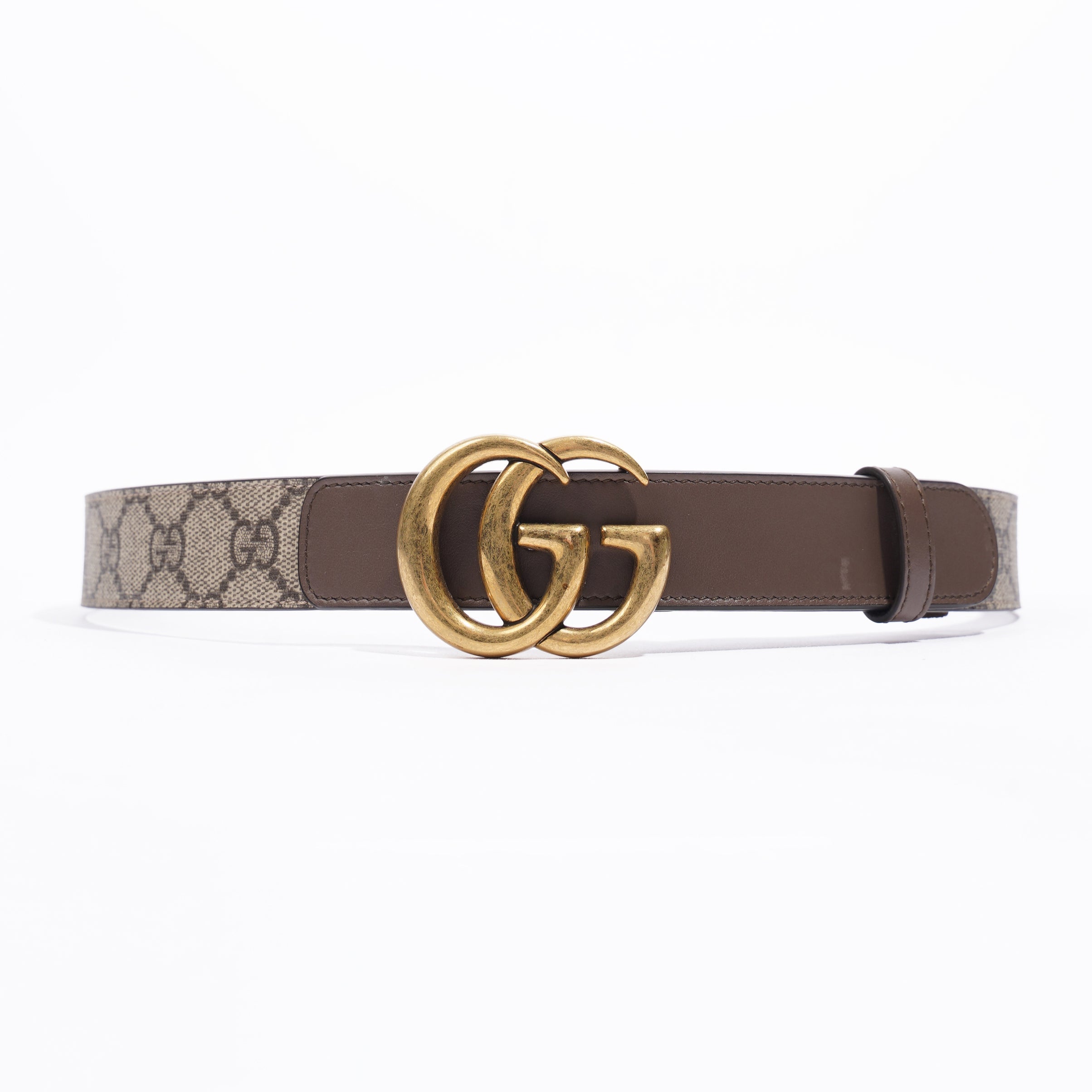 Gucci Marmont Belt Black / Gold Leather 80cm 32"