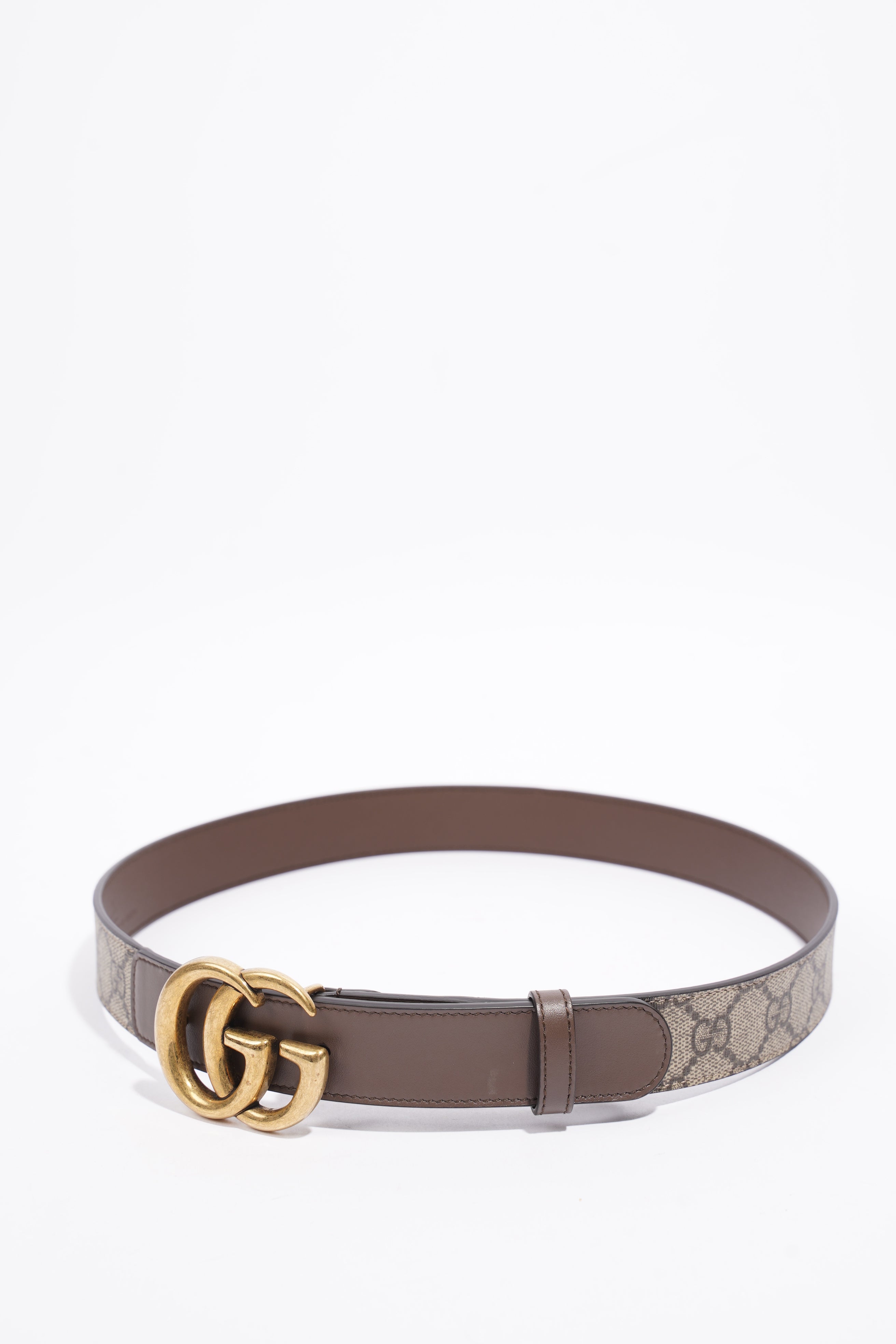 Gucci Marmont Belt Black / Gold Leather 80cm 32"