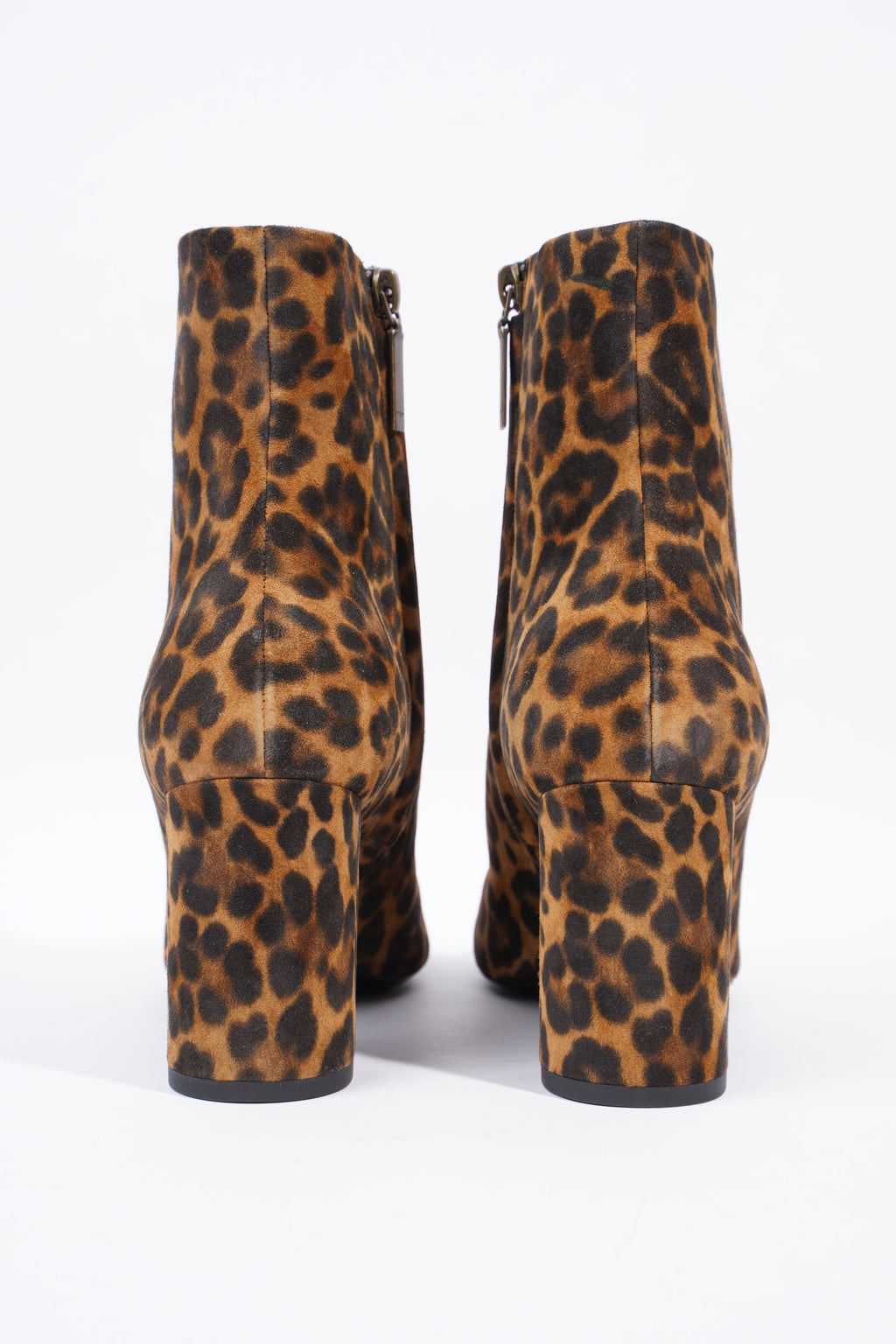 Saint Laurent Lou Ankle Boots 75 Leopard Print Suede EU 39 UK 6