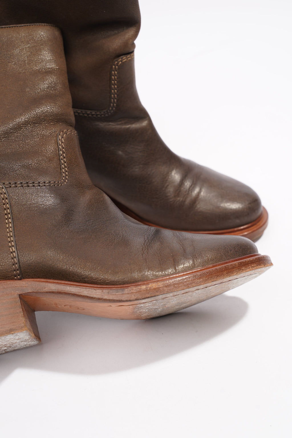 Chanel Boots Brown Calfskin Leather EU 38 UK 5