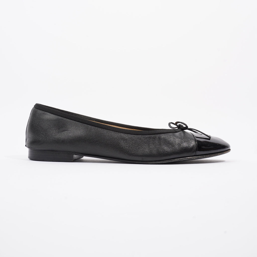 Chanel Ballet Pump Black Leather EU 41.5 UK 8.5