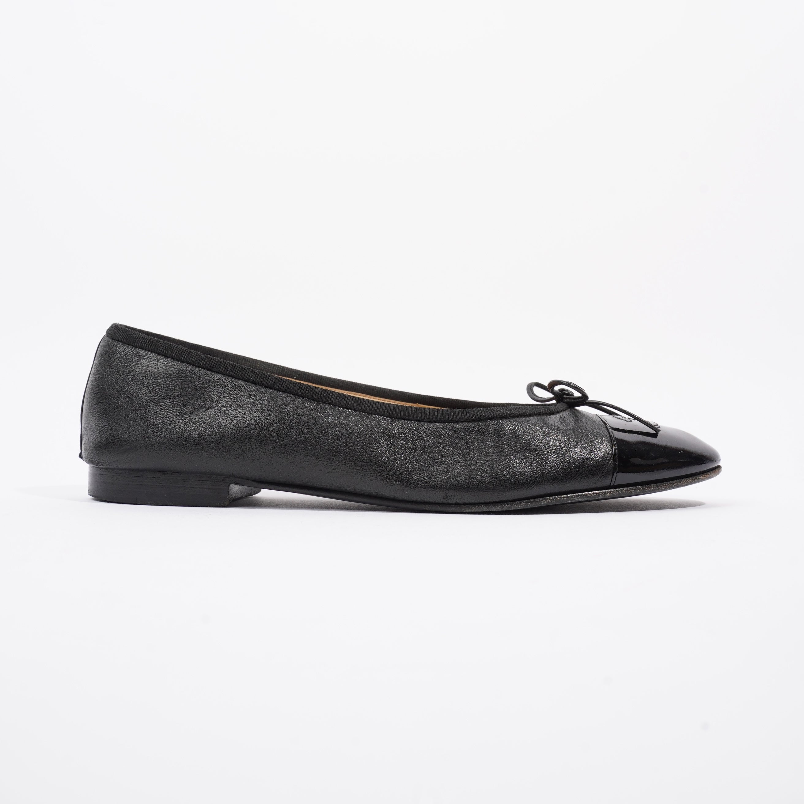Chanel Ballet Pump Black Leather EU 41.5 UK 8.5