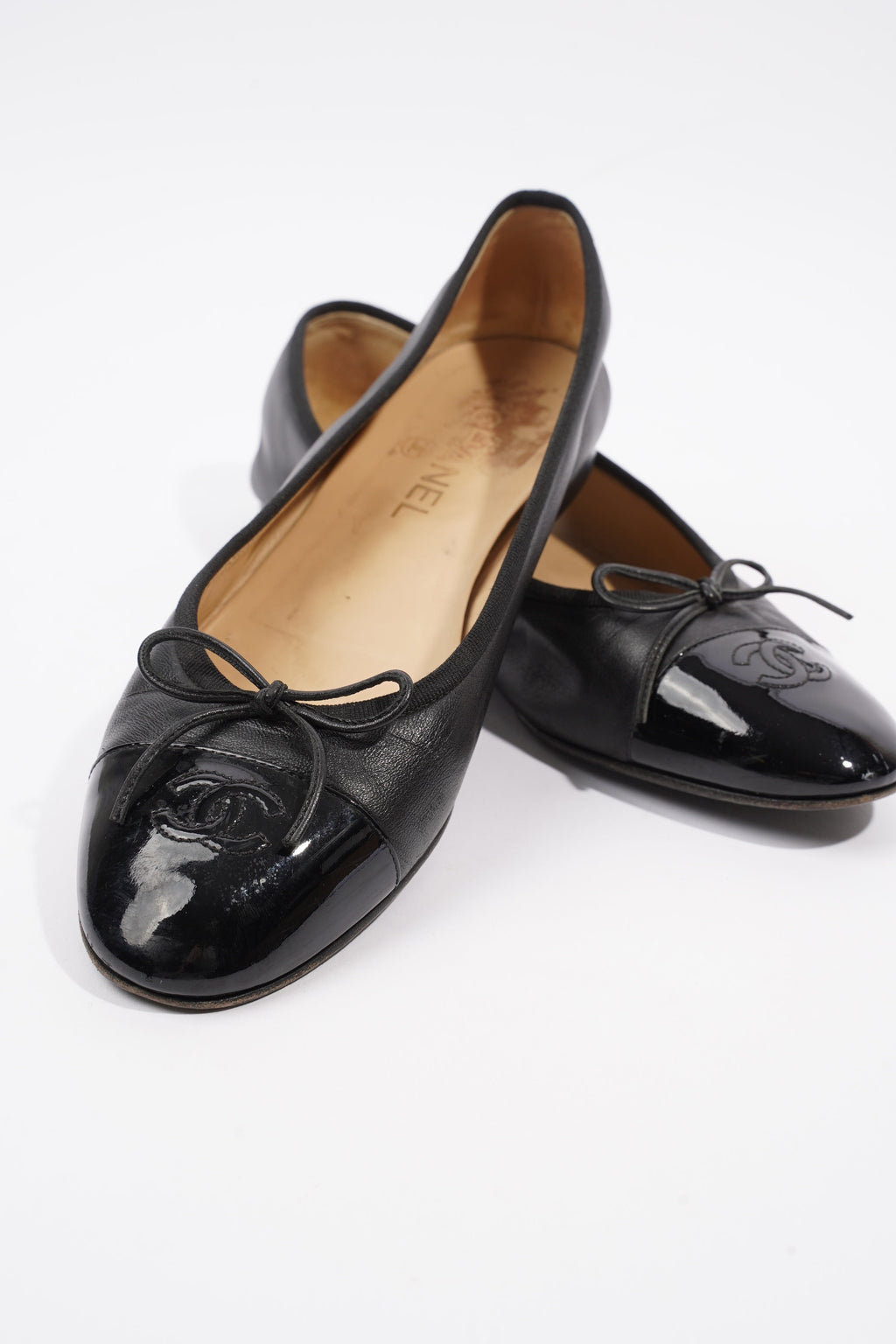 Chanel Ballet Pump Black Leather EU 41.5 UK 8.5