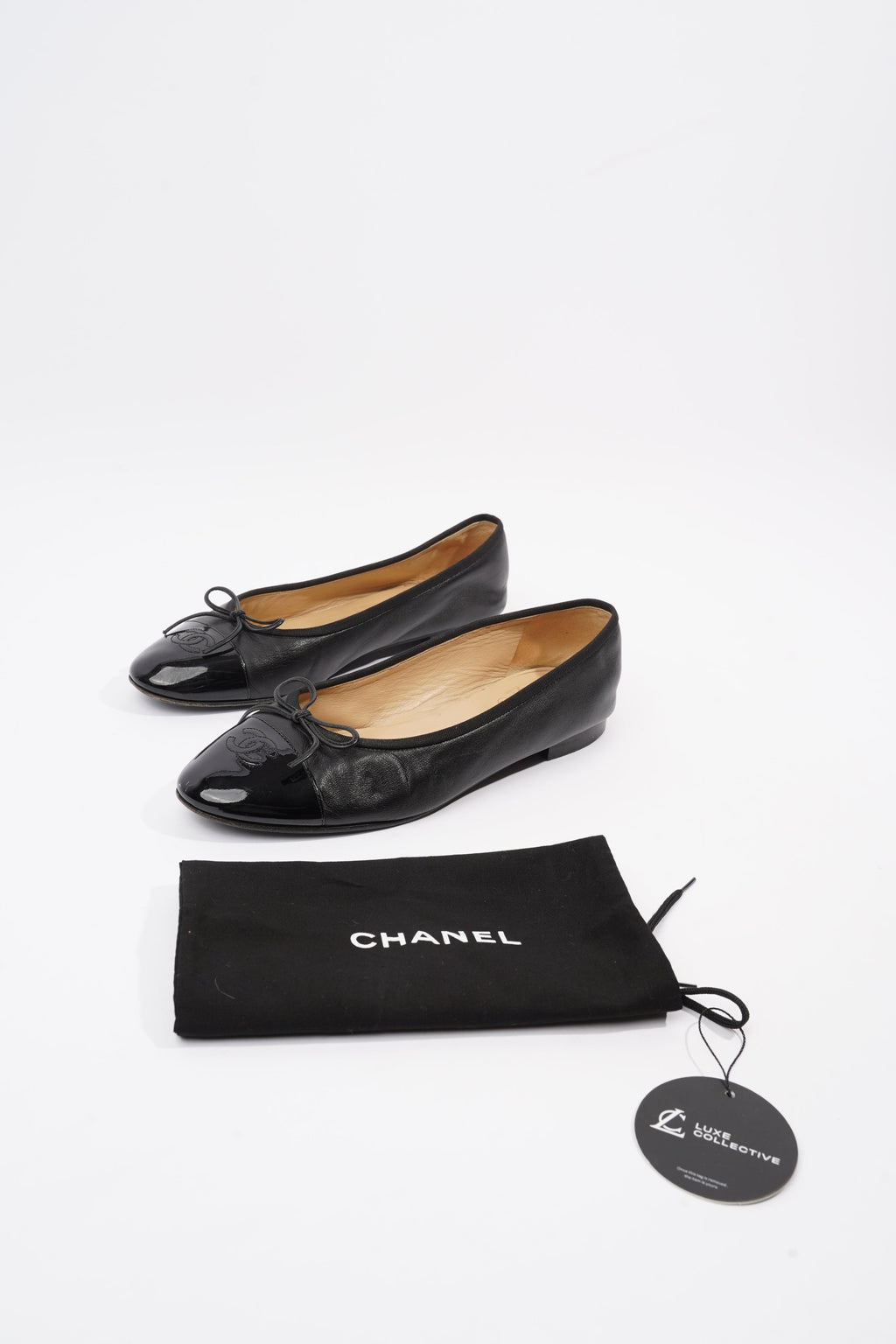 Chanel Ballet Pump Black Leather EU 41.5 UK 8.5